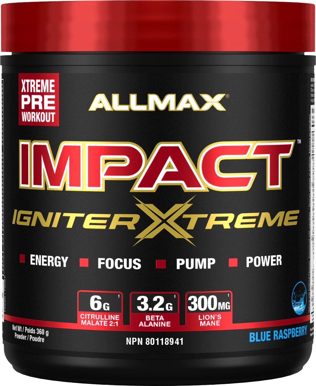 Allmax Essentials - Impact Igniter Xtreme Blue Raspberry