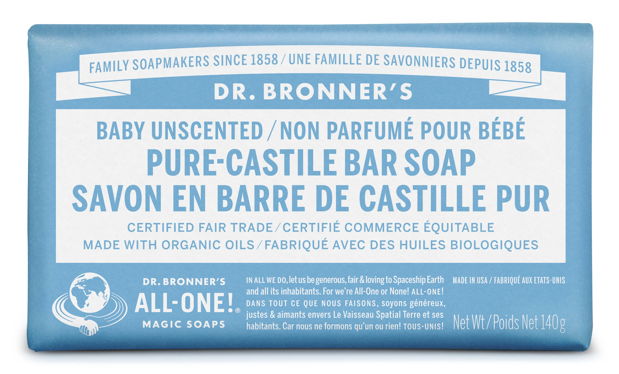 Dr. Bronner's - Pure Castile Bar Soap Baby Unscented
