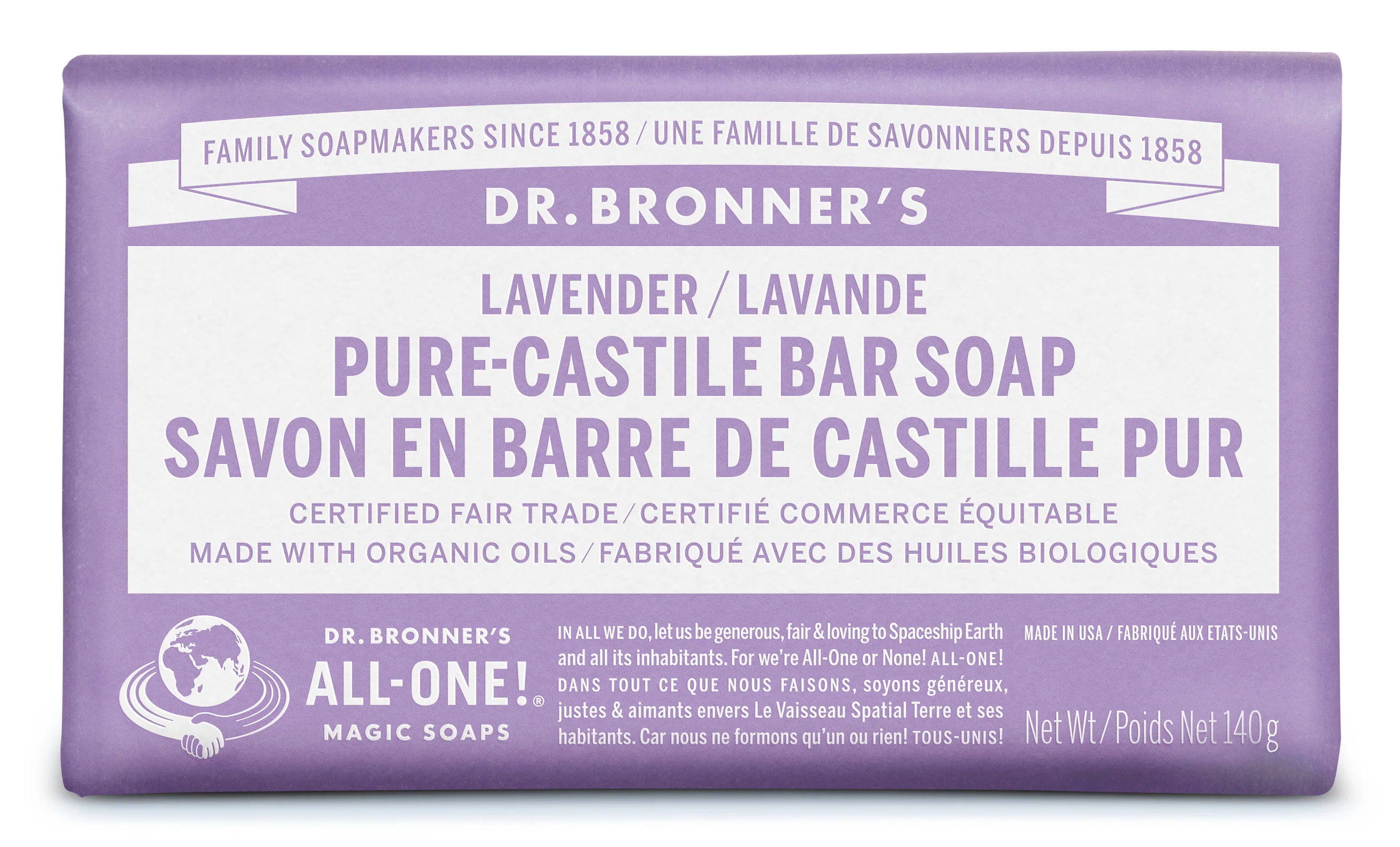 Dr. Bronner's - Pure Castile Bar Soap Lavender