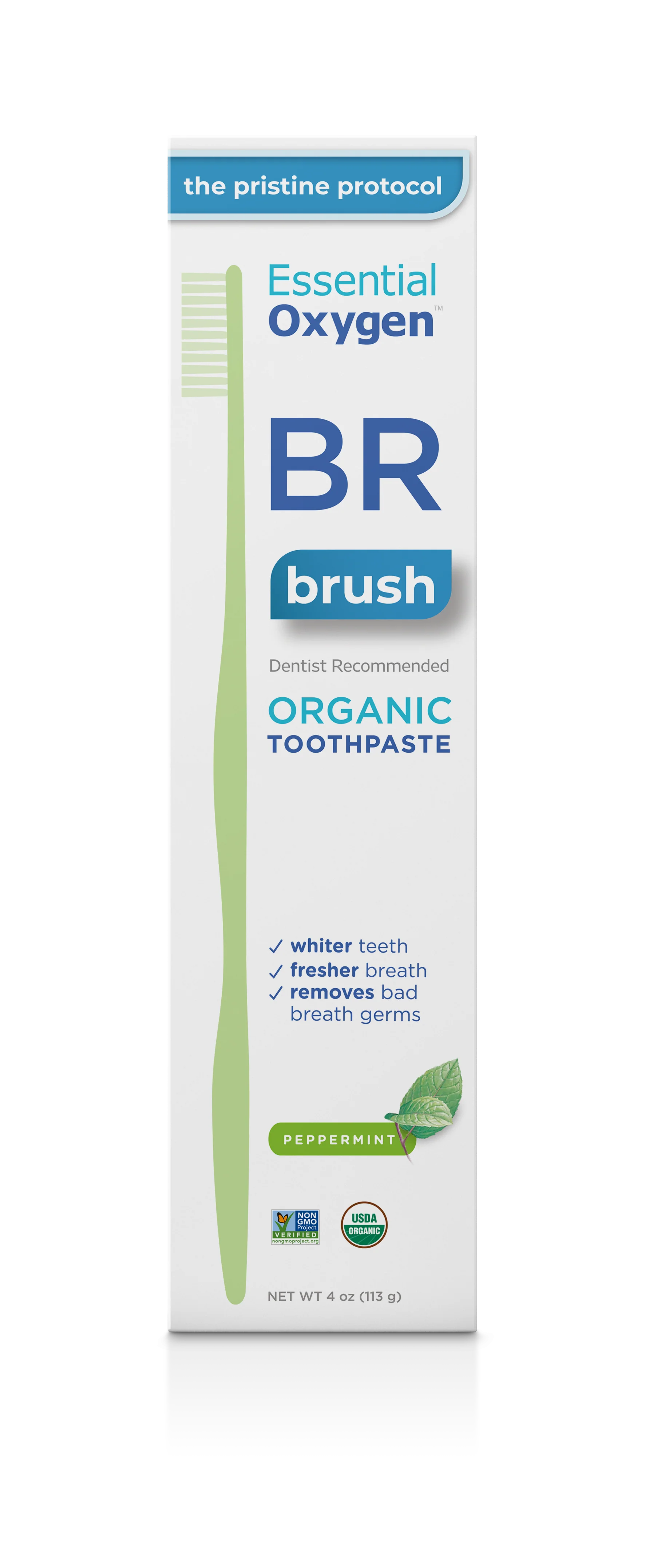 Essential Oxygen - BR Organic Toothpaste Peppermint