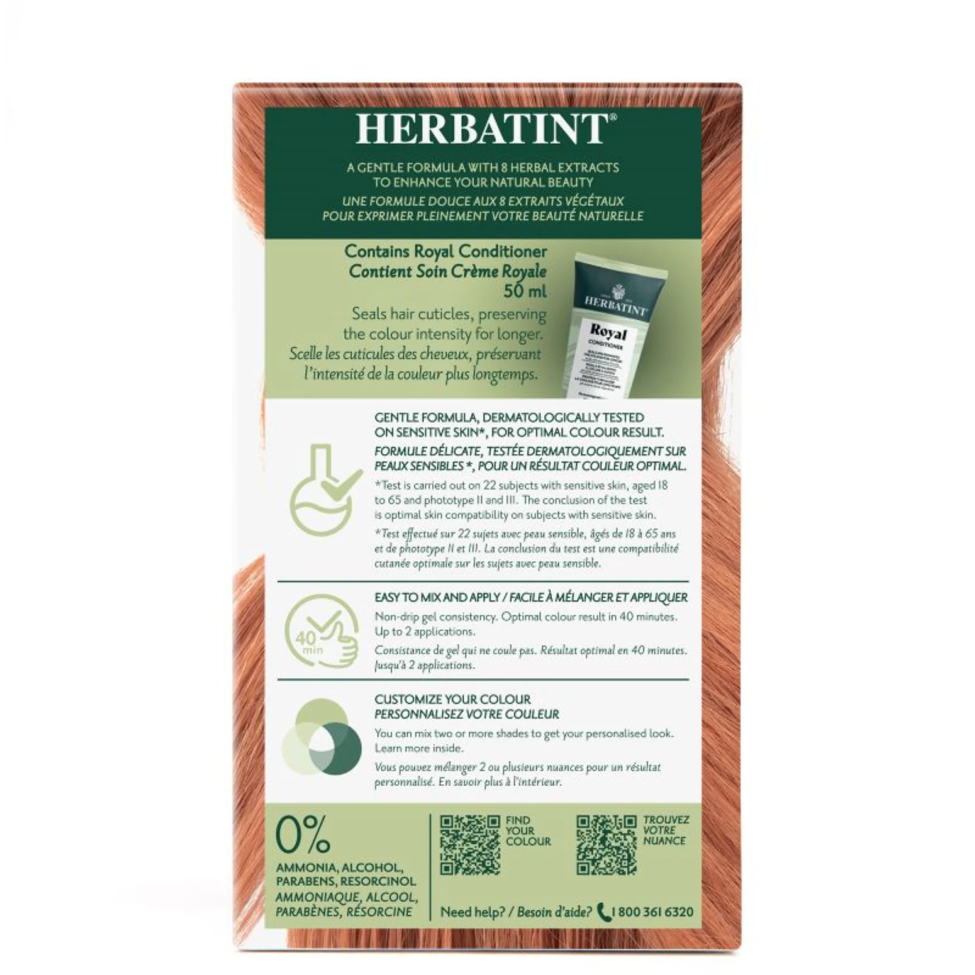 Herbatint - Permanent Hair Colour 8R Light Copper Blonde - Image 2