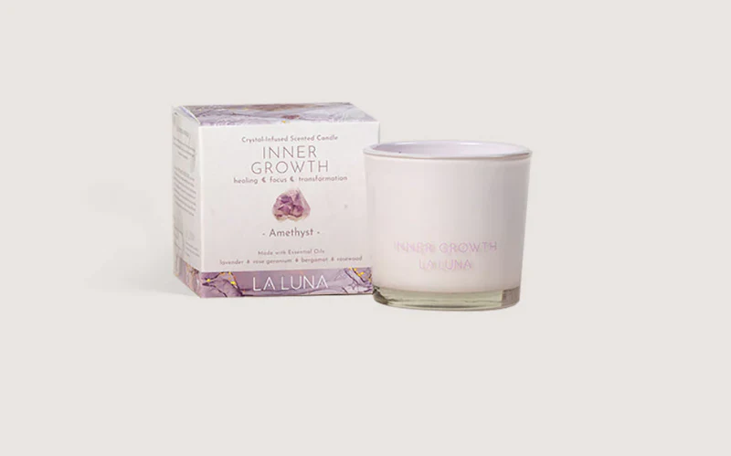 La Luna - Inner Growth Amethyst Candle