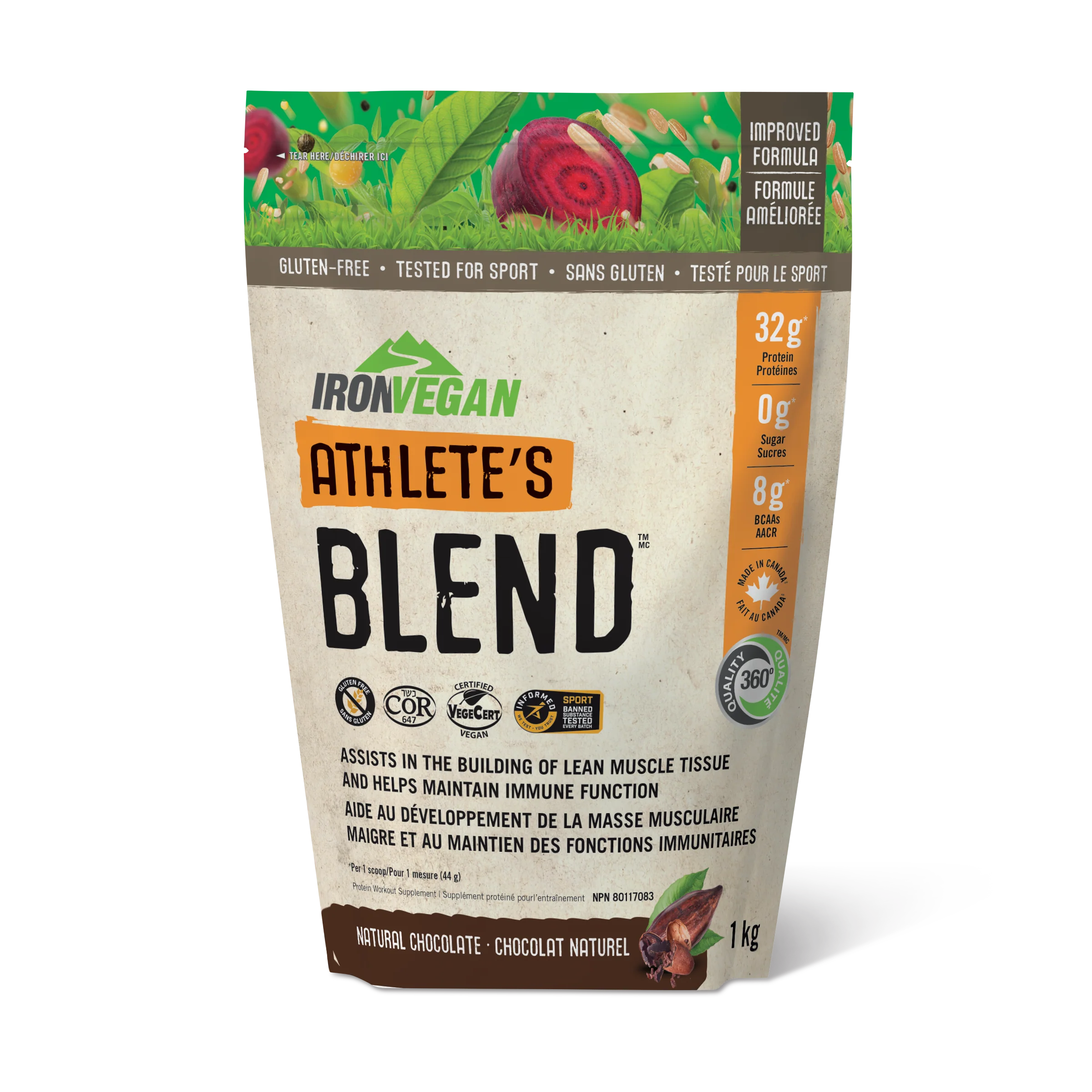 Iron Vegan - Athlete's Blend Natural Chocolate