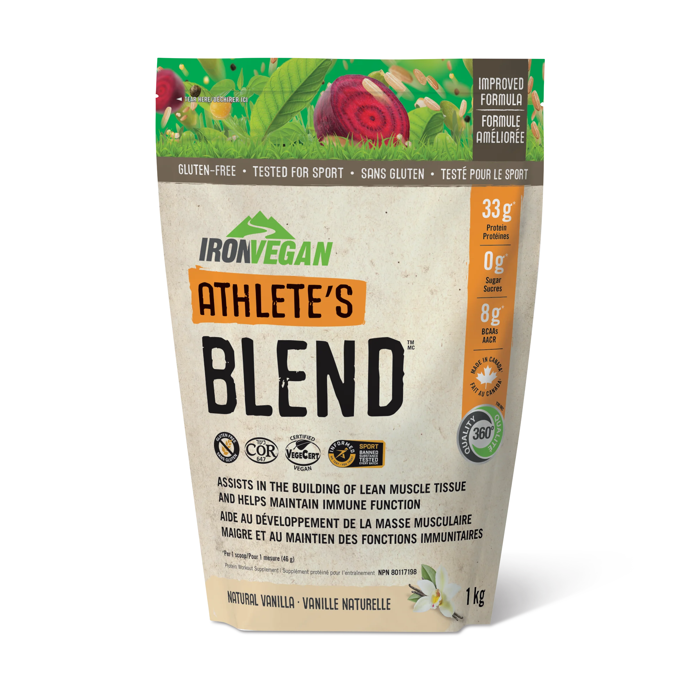 Iron Vegan - Athlete's Blend Natural Vanilla