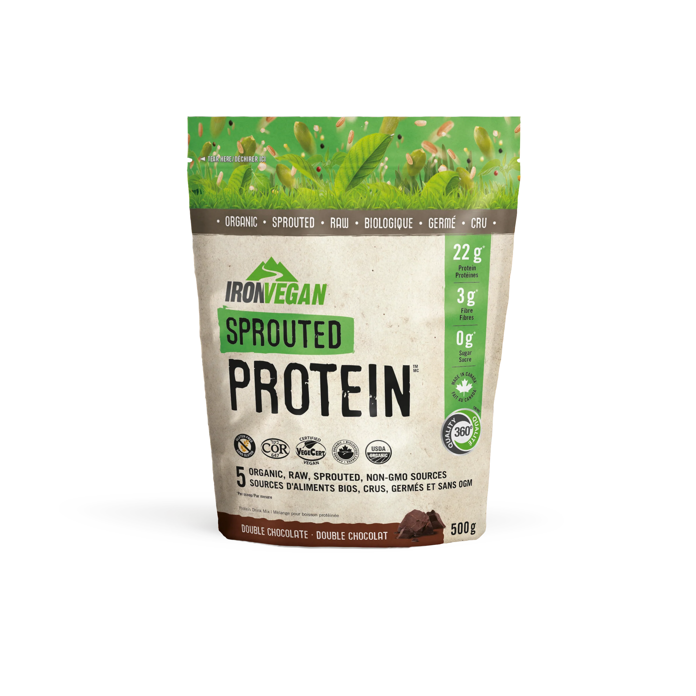 Iron Vegan - Sprouted Protein Natural Chocolate Flavour