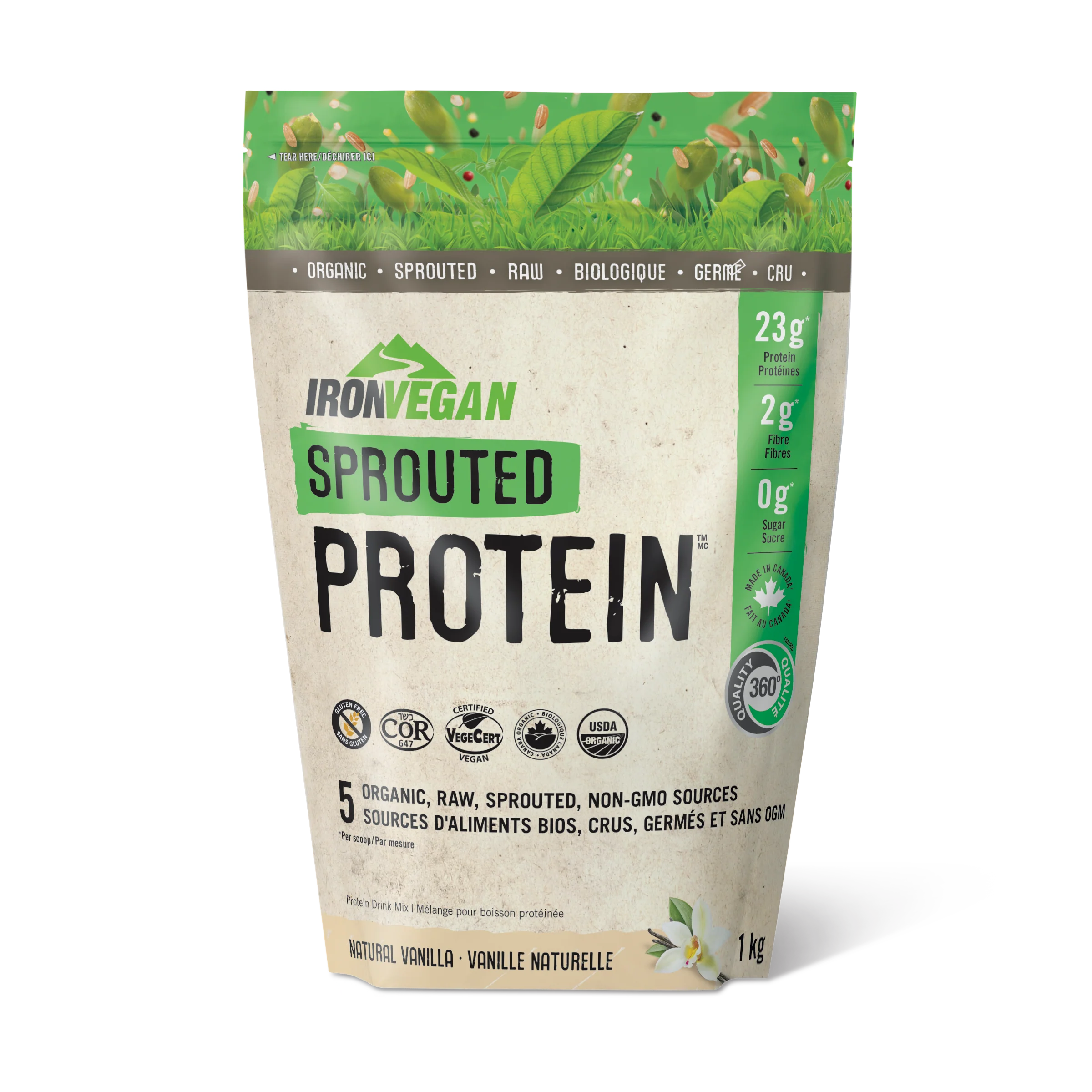 Iron Vegan - Sprouted Protein Natural Vanilla Flavour - Image 2