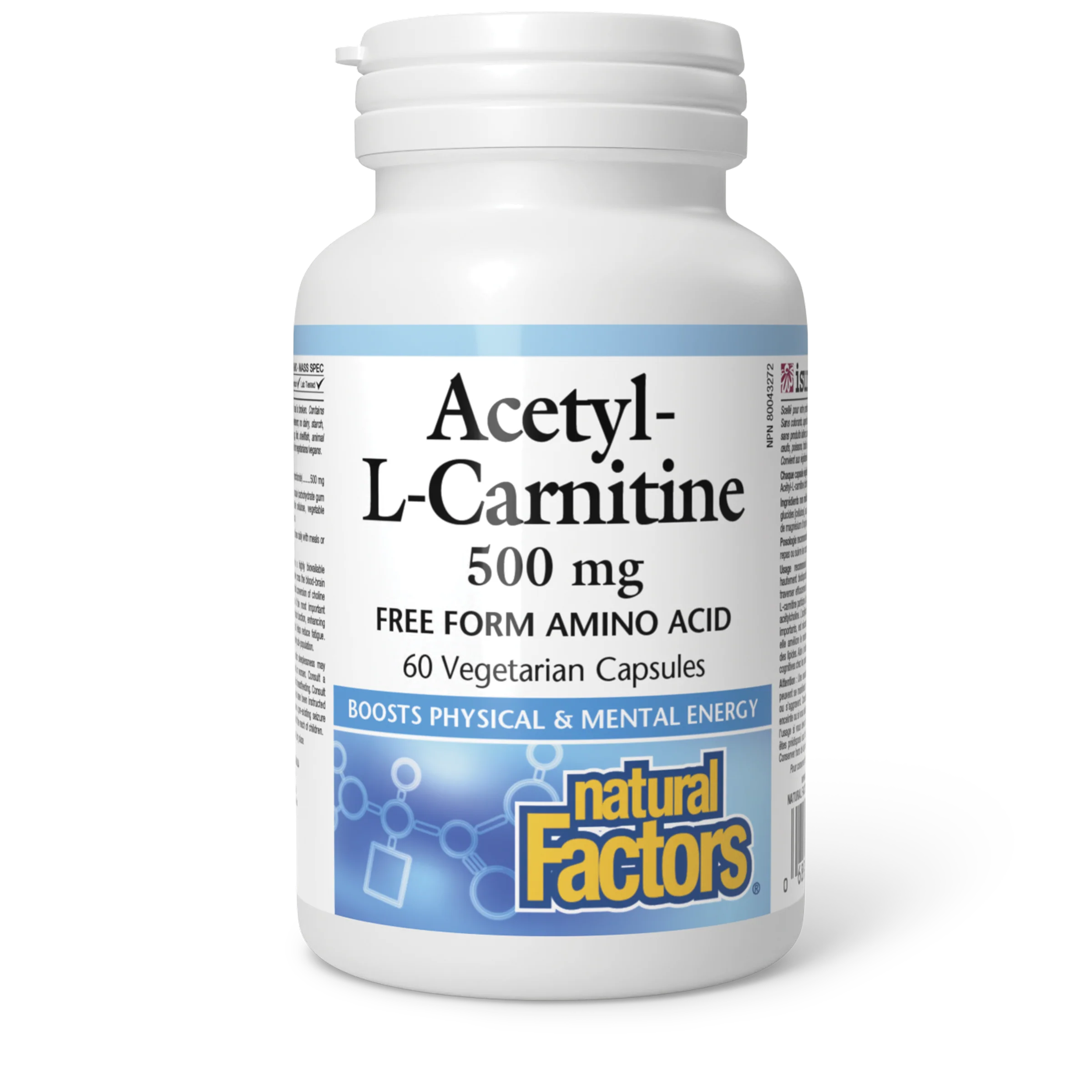 Natural Factors - Acetyl-L-Carnitine - 500 mg - Image 2
