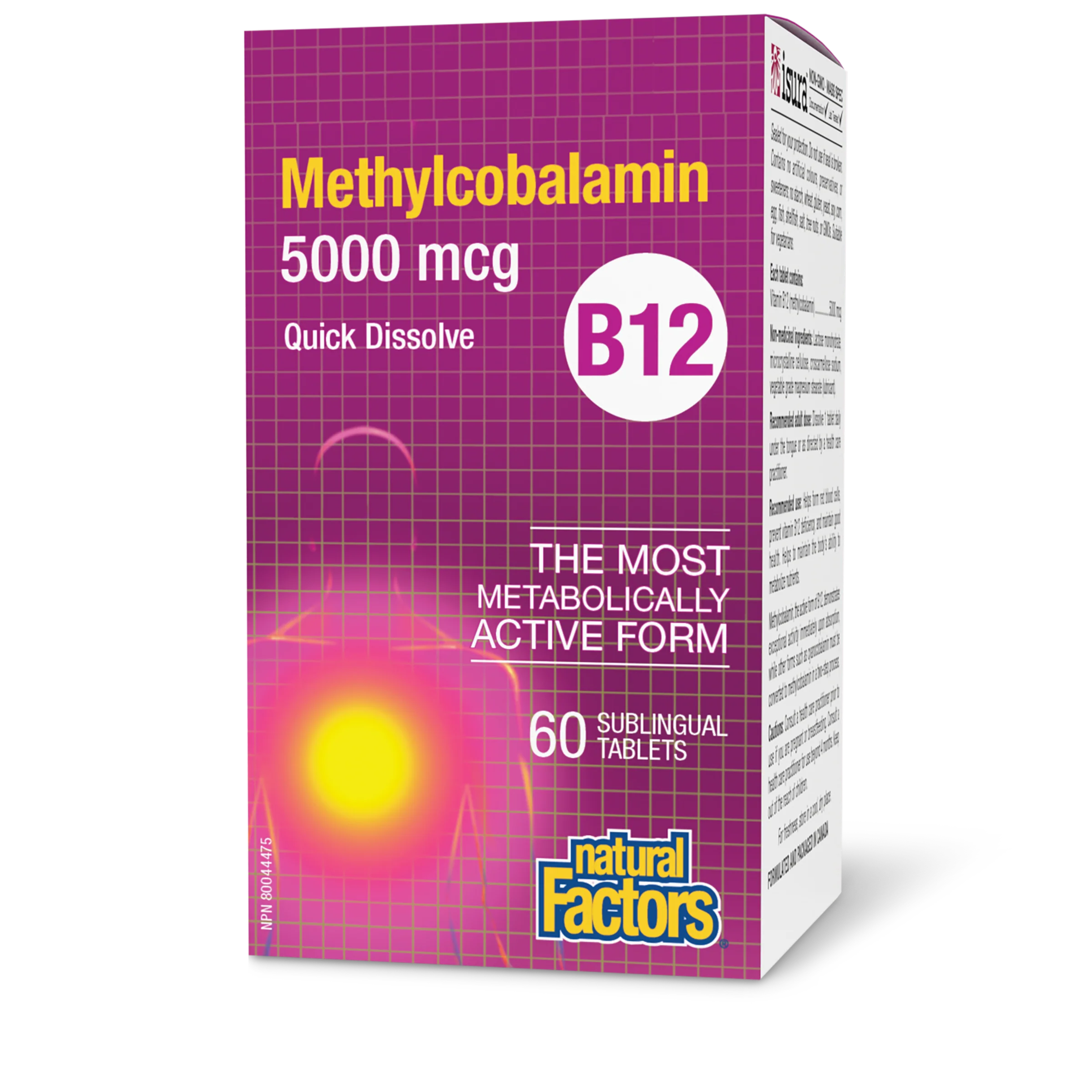 Natural Factors - B12 Methylcobalamin - 5000 mcg