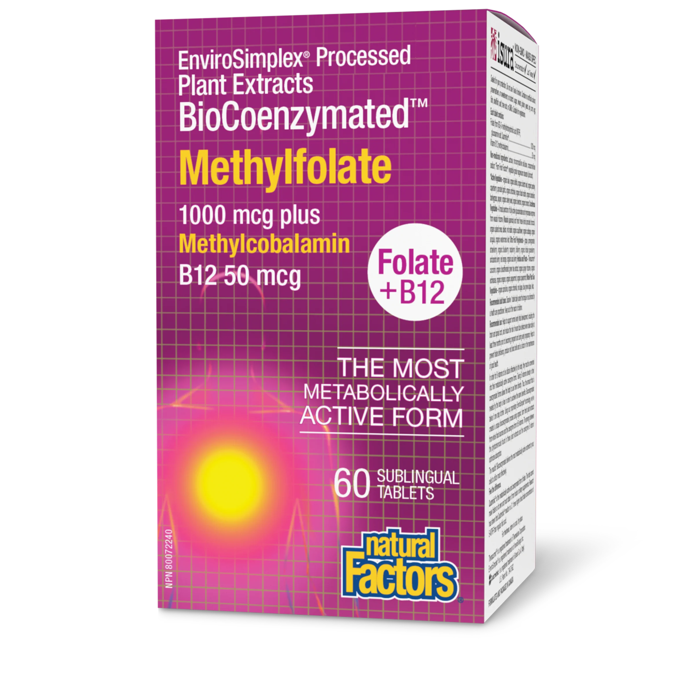 Natural Factors - BioCoenzymated Methylfolate 1000mcg w/Methylcobalamin Plus Methylcobalamin