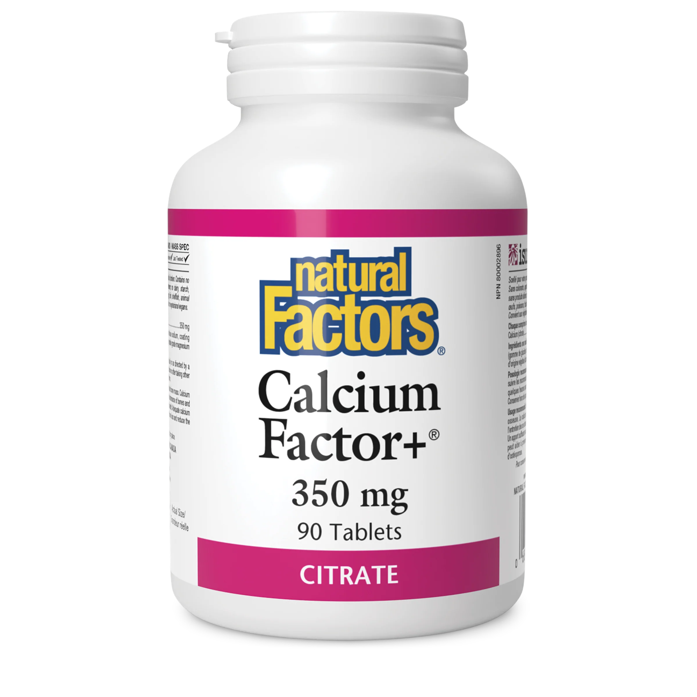 Natural Factors - Calcium Factor+ - 350 mg