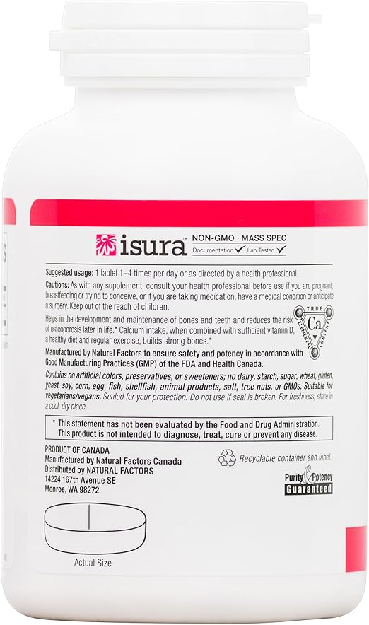 Natural Factors - Calcium Factor+ - 350 mg - Image 2