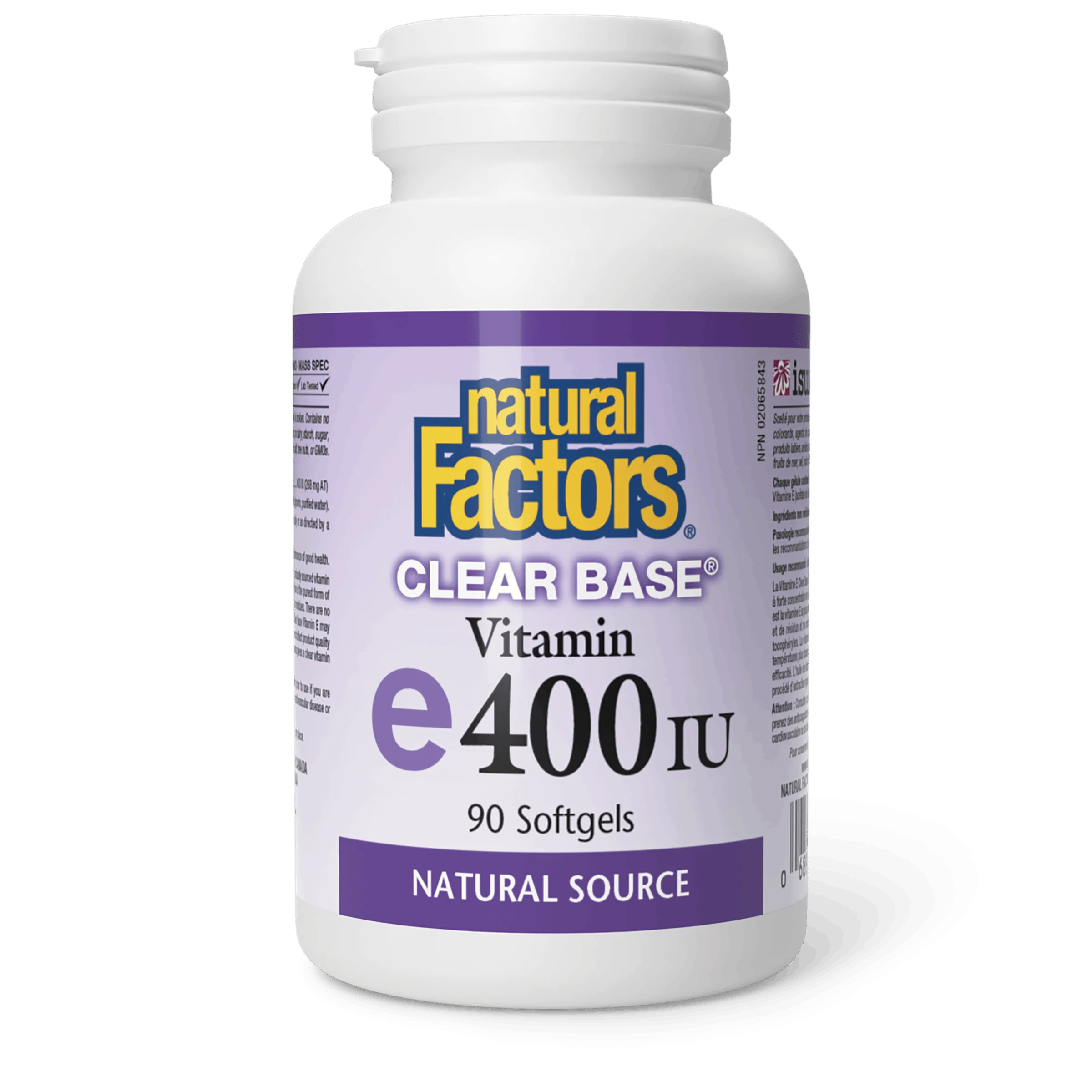 Natural Factors - Clear Base Vitamin E 400IU