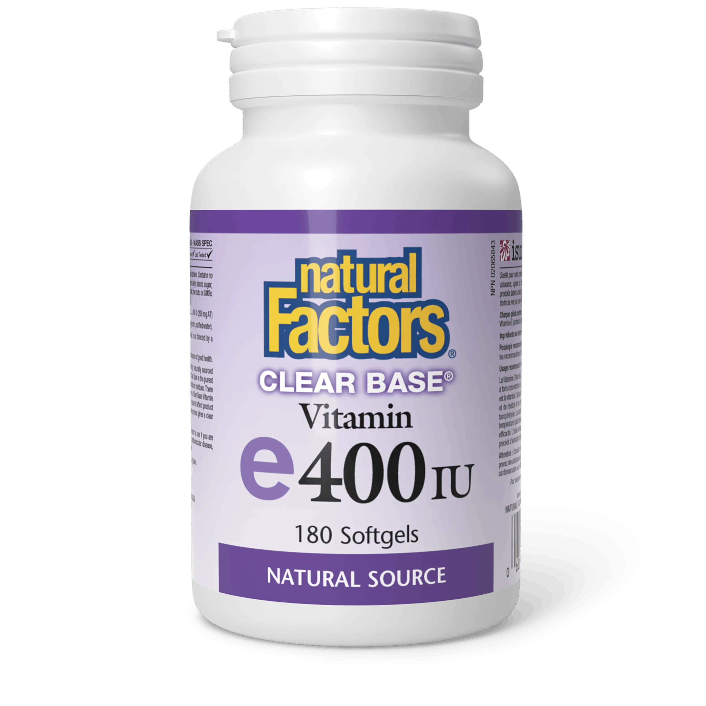 Natural Factors - Clear Base Vitamin E 400IU - Image 2