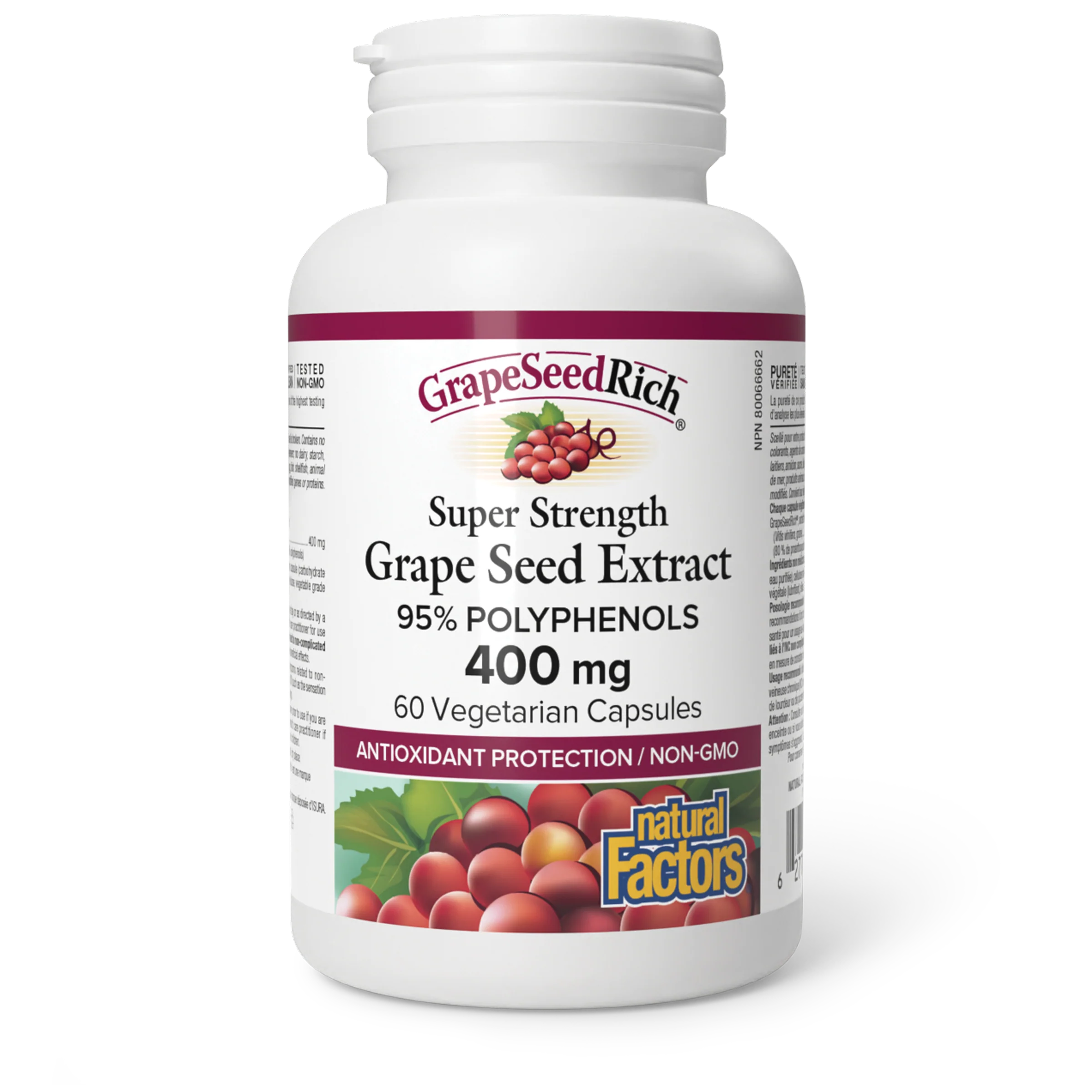 Natural Factors - GrapeSeedRich Super Strength Grape Seed Extract - 400 mg