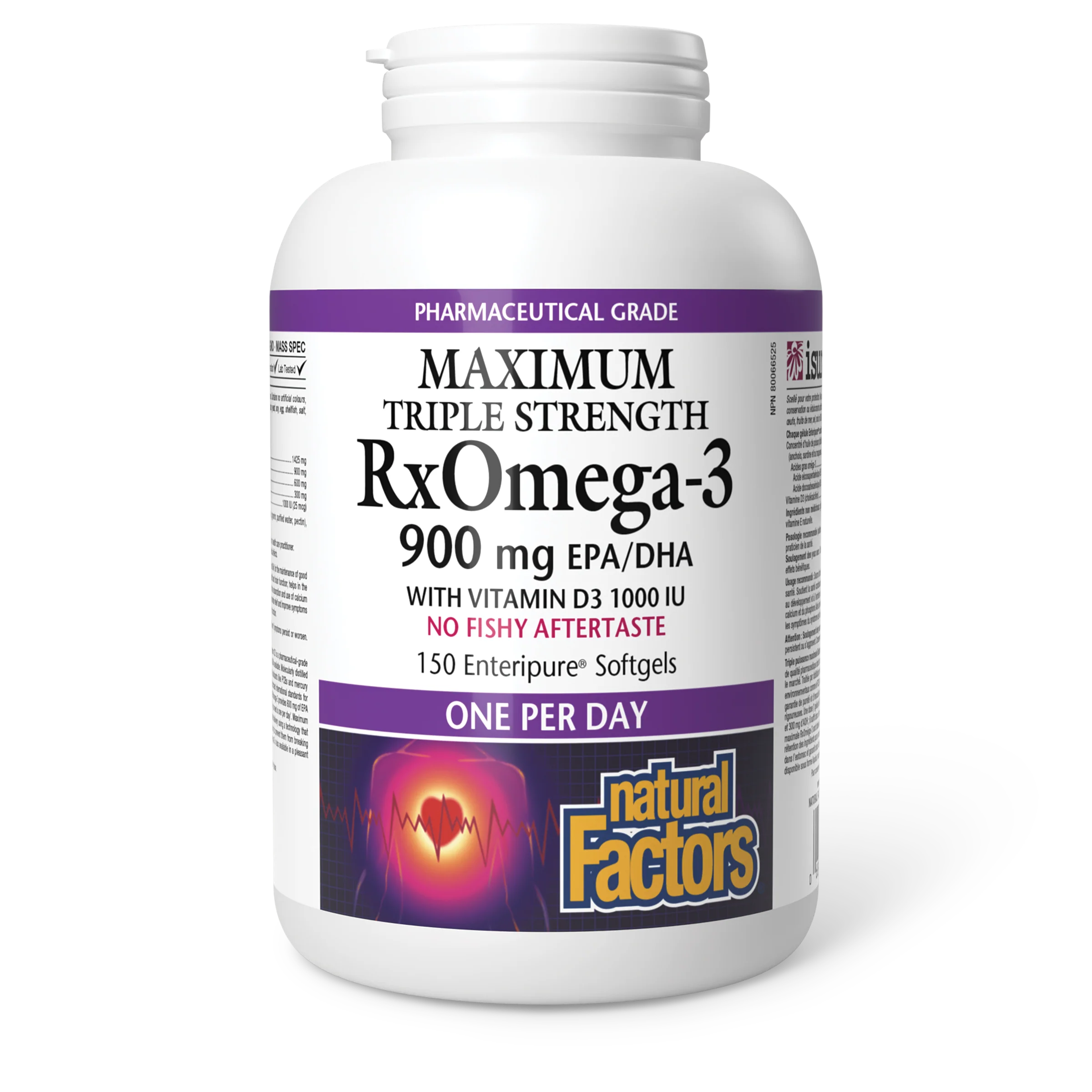 Natural Factors - Maximum Triple Strength RxOmega-3 & with Vitamin D3 900mg