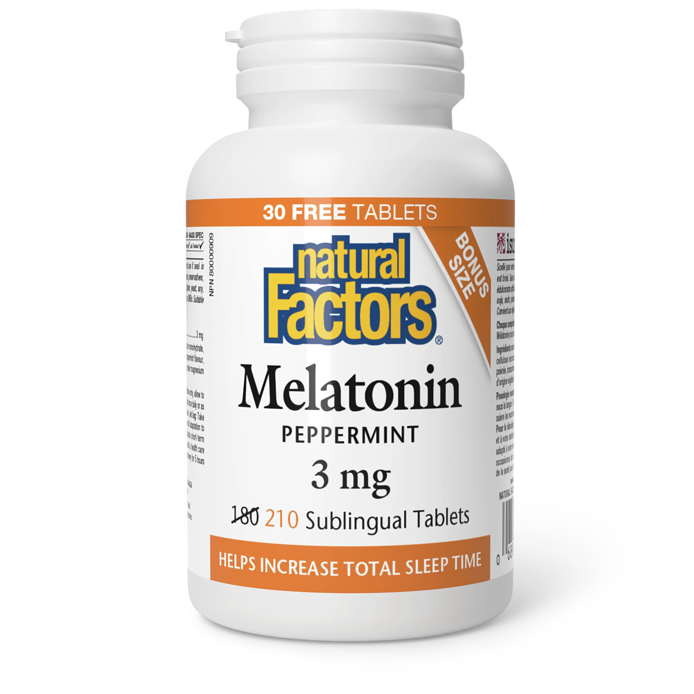 Natural Factors - Melatonin- 3 mg - Bonus Size - Image 2