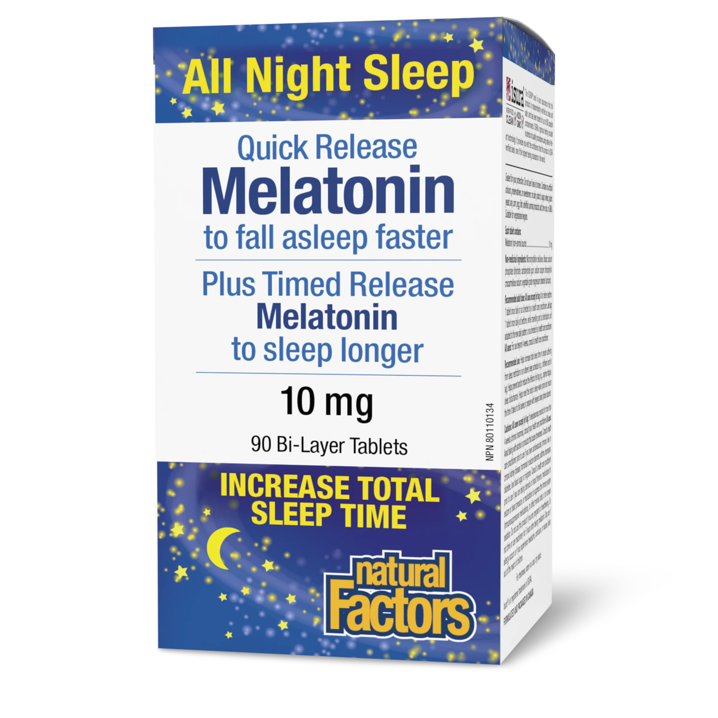 Natural Factors - Melatonin Quick Release Plus Timed Release - 10 mg