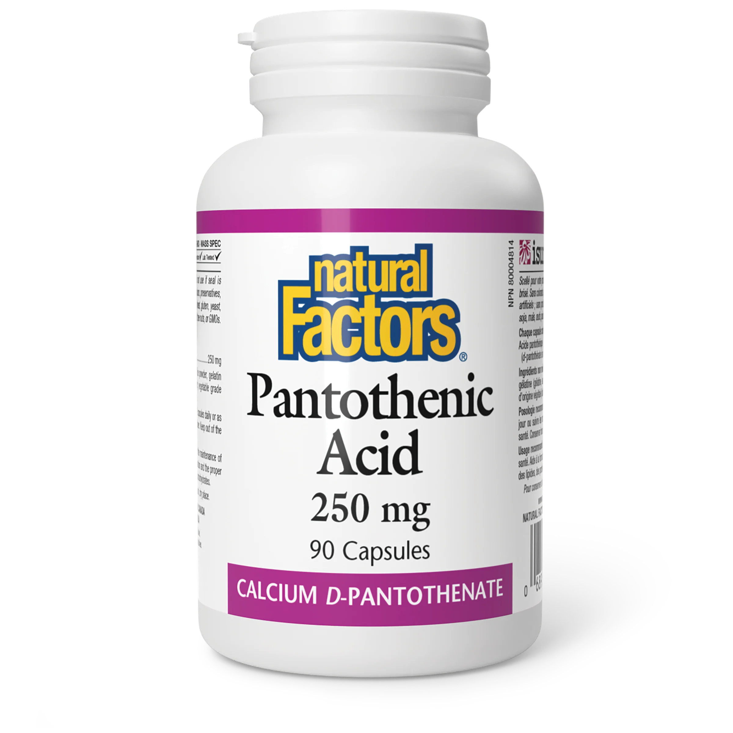 Natural Factors - Pantothenic Acid - 250 mg