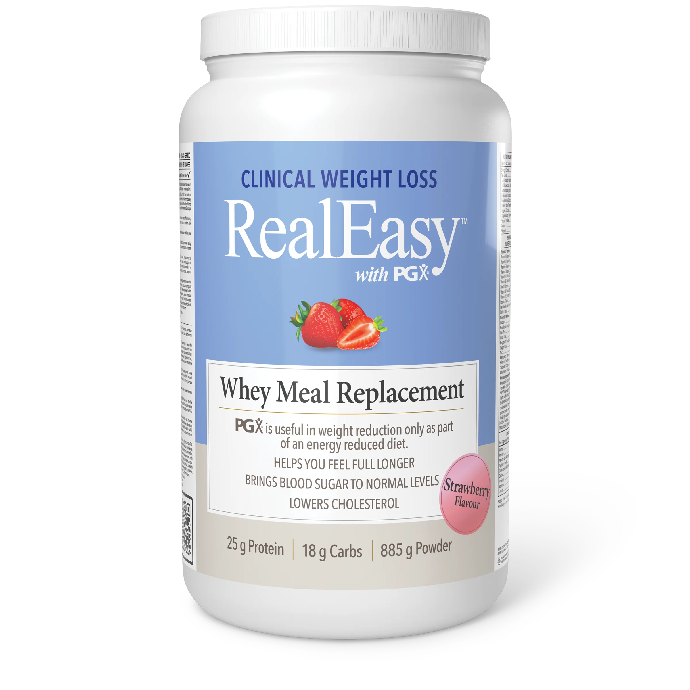 Natural Factors - RealEasy With PGX Whey Meal Replacement - Strawberry