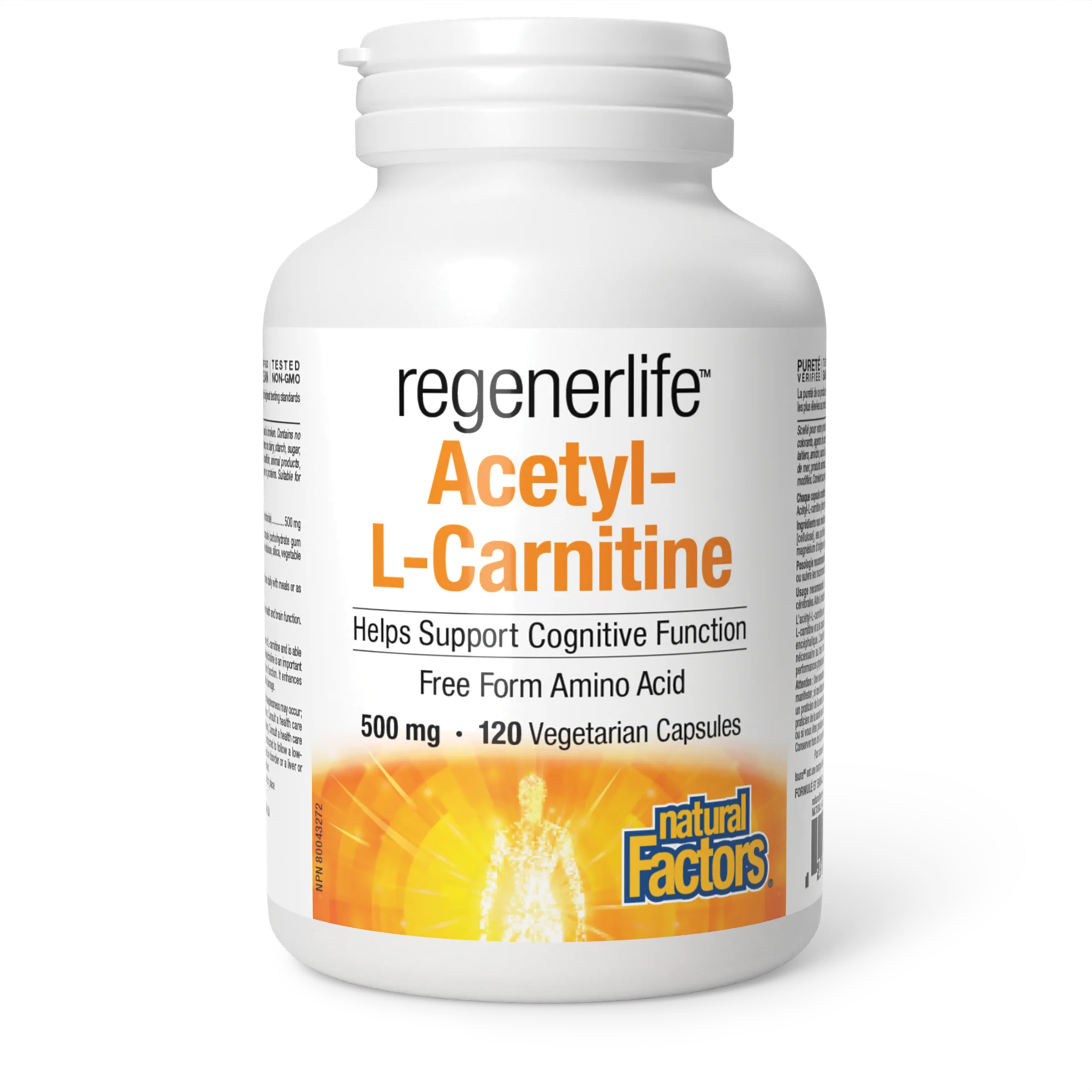 Natural Factors - RegenerLife Acetyl-L-Carnitine 500mg