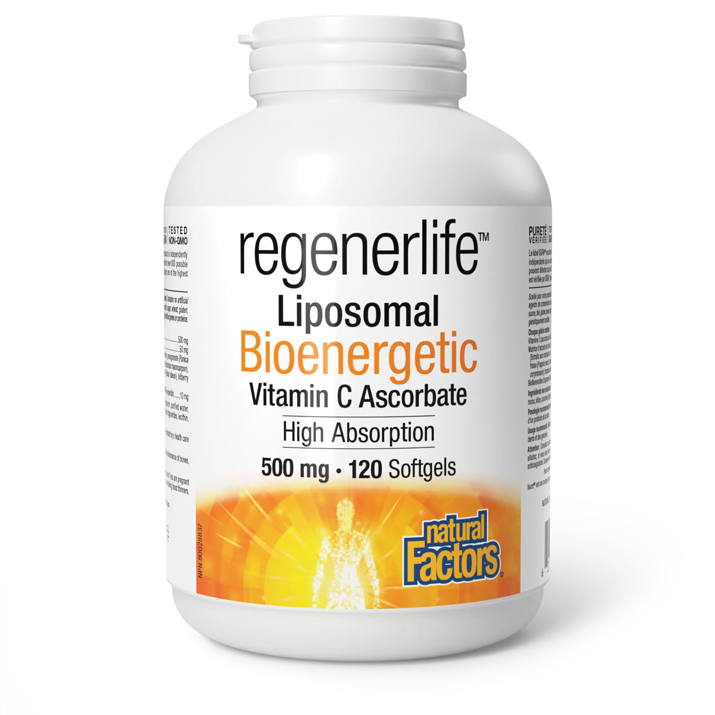 Natural Factors - RegenerLife Liposomal Bioenergetic Vitamin C 500mg