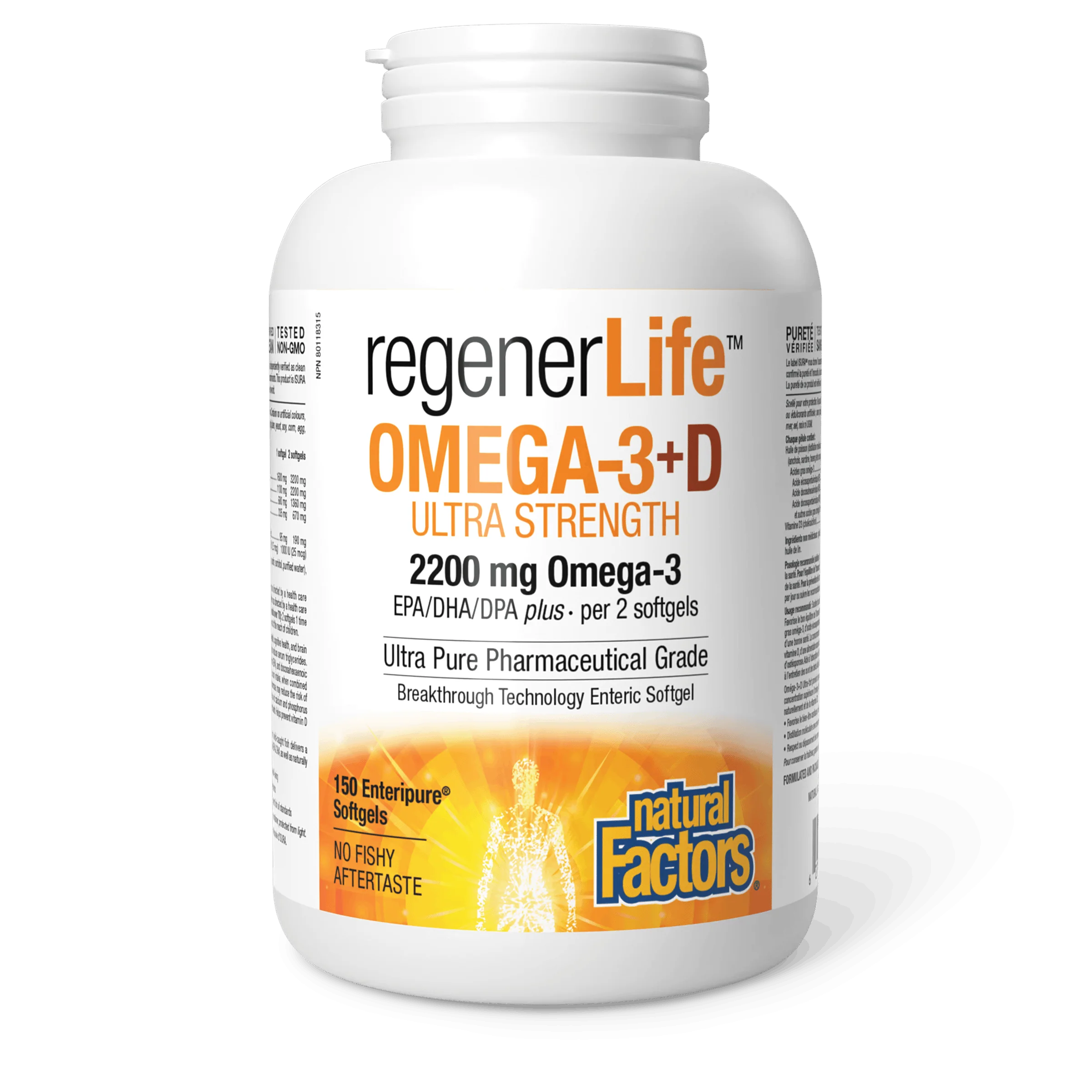 Natural Factors - RegenerLife Omega-3+D Ultra Strength - Image 2