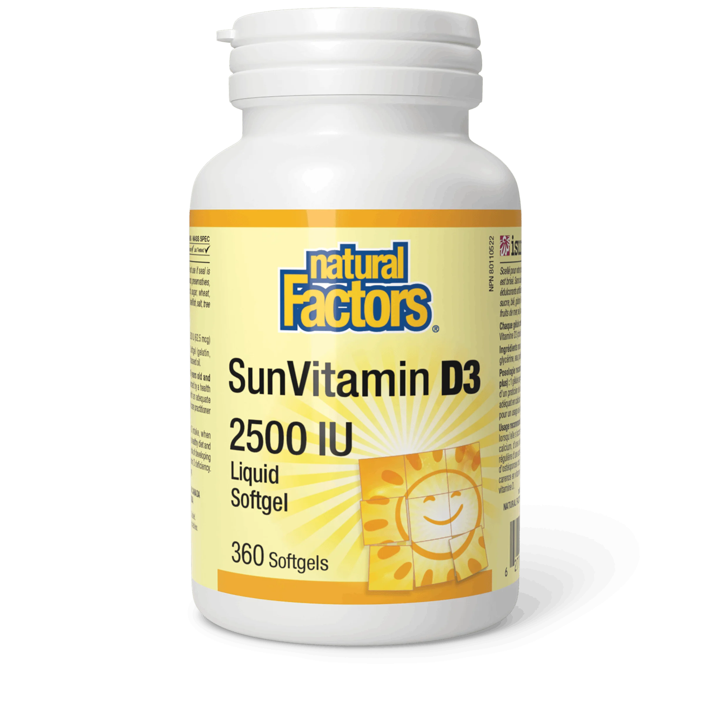 Natural Factors - SunVitamin D3 - 2500 IU - Image 2