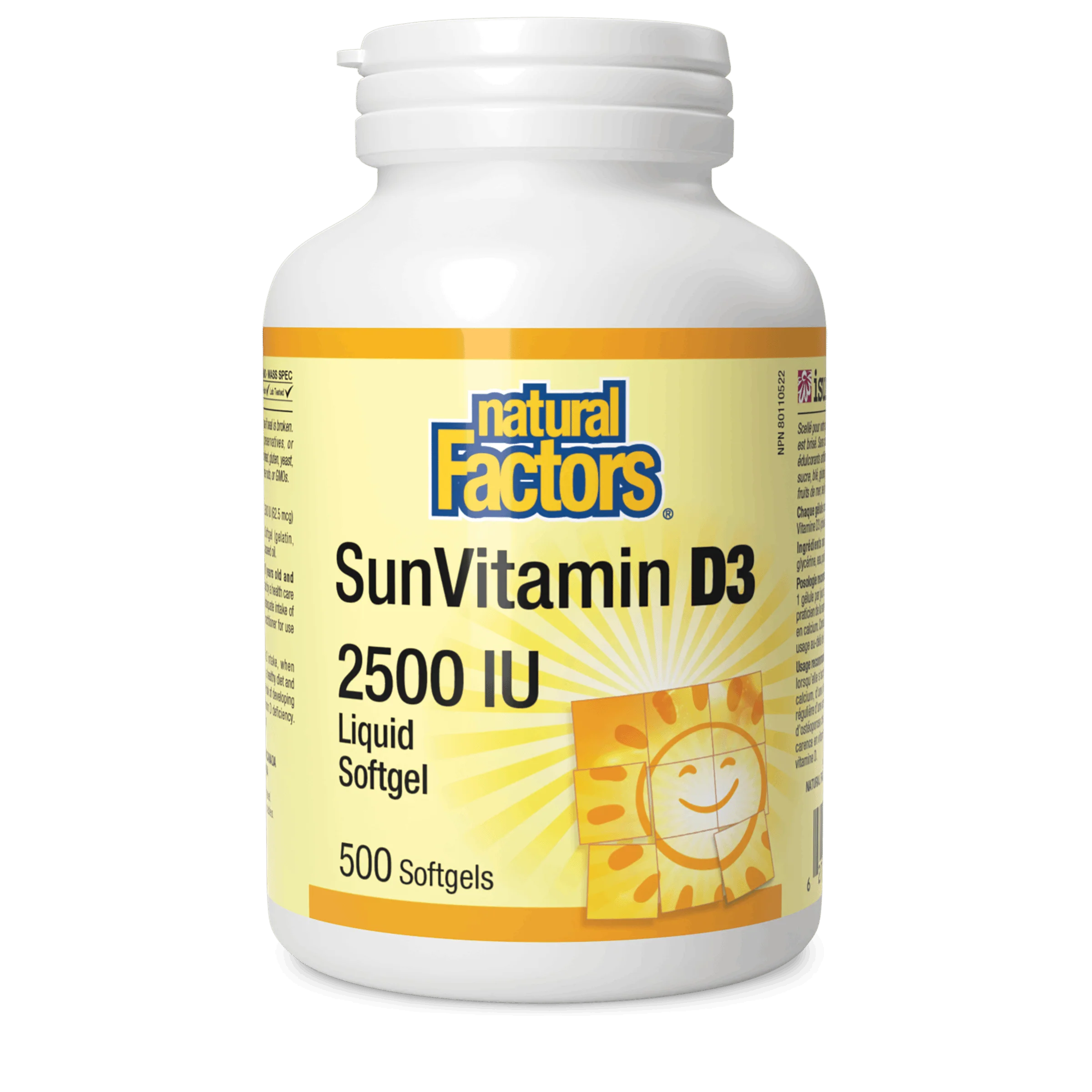 Natural Factors - SunVitamin D3 - 2500 IU - Image 3