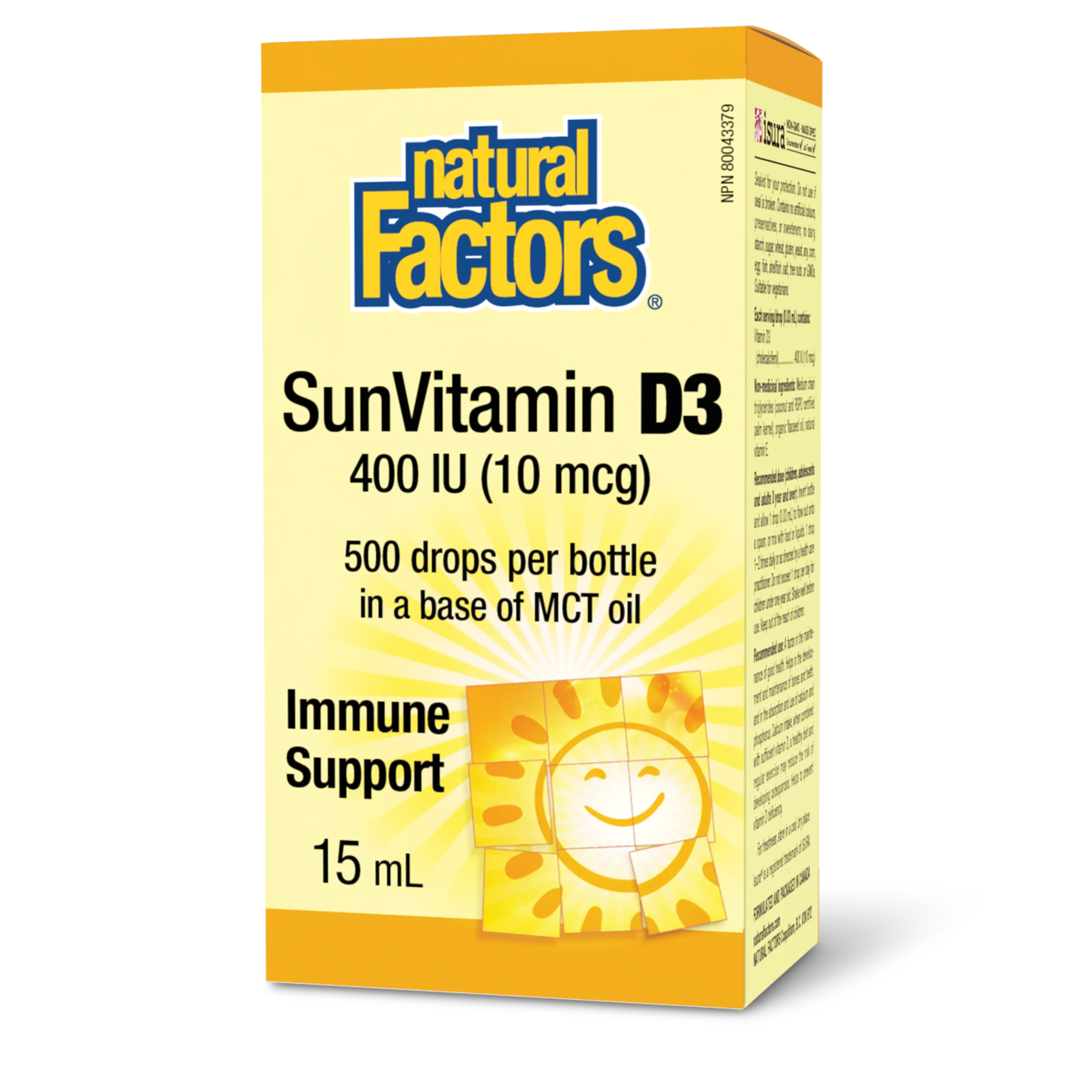 Natural Factors - SunVitamin D3 Drops - 400 IU - Image 2