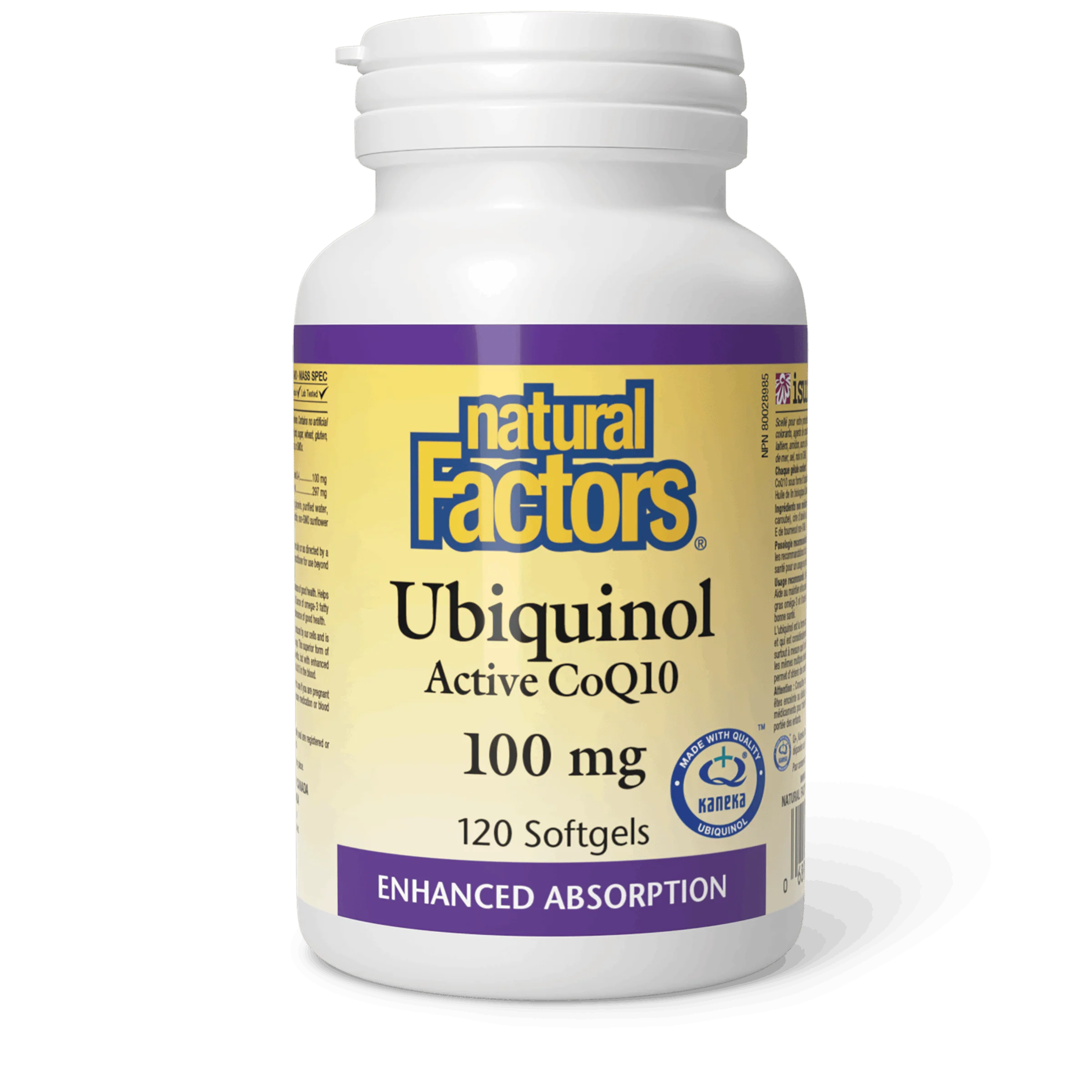 Natural Factors - Ubiquinol Active CoQ10 - 100 mg - Image 2