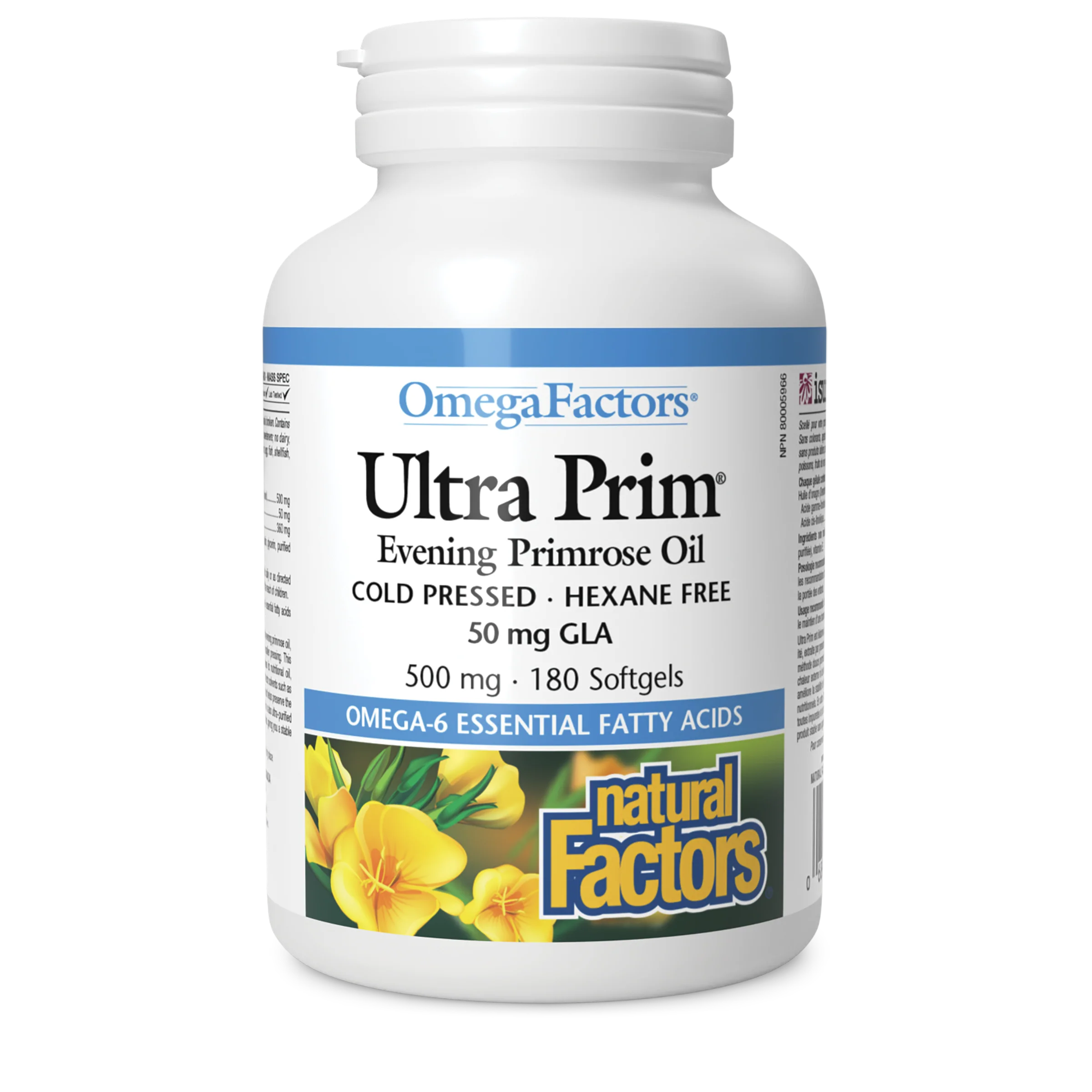 Natural Factors - Ultra Prim Evening Primrose Oil - 500 mg