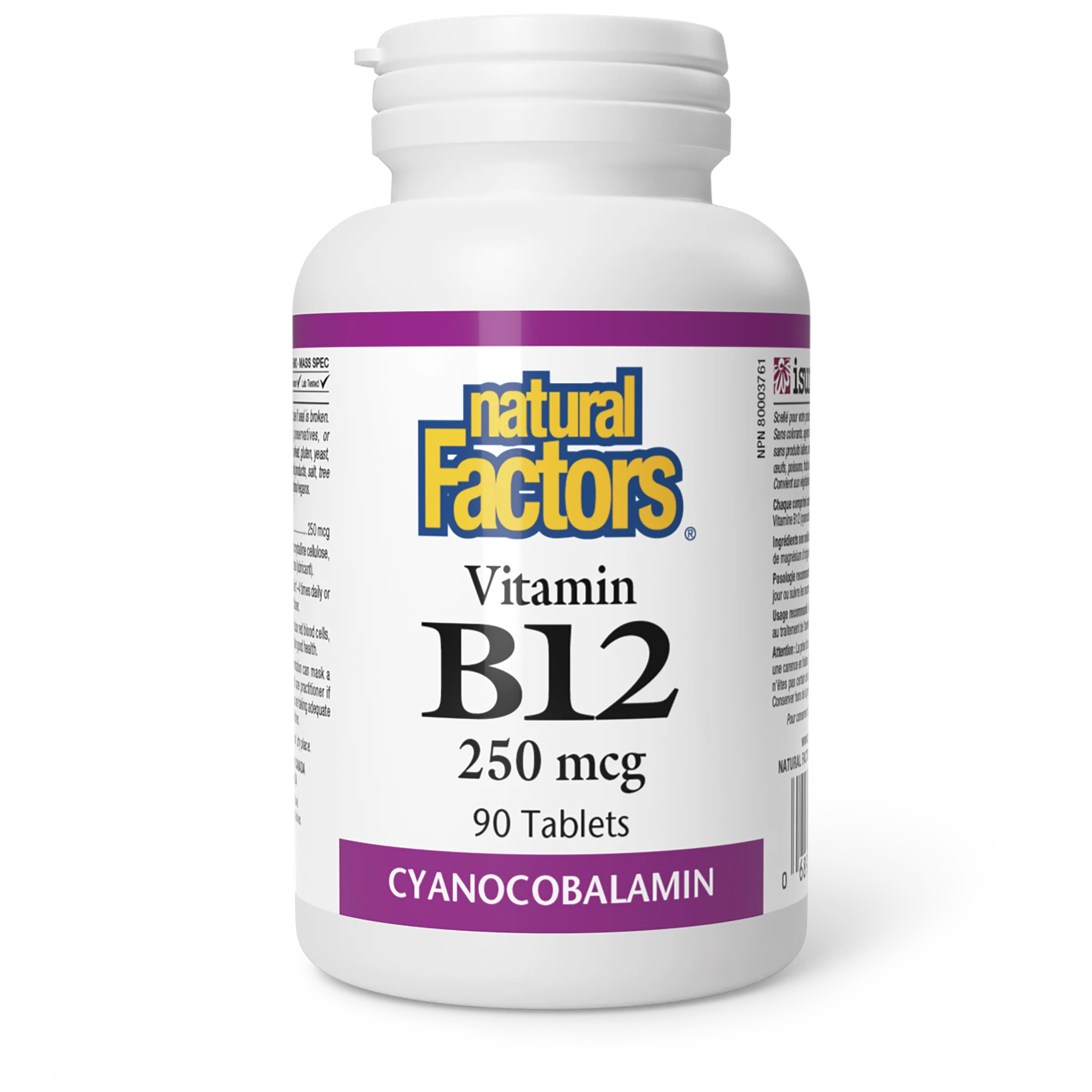 Natural Factors - Vitamin B12 - 250 mcg - Image 2