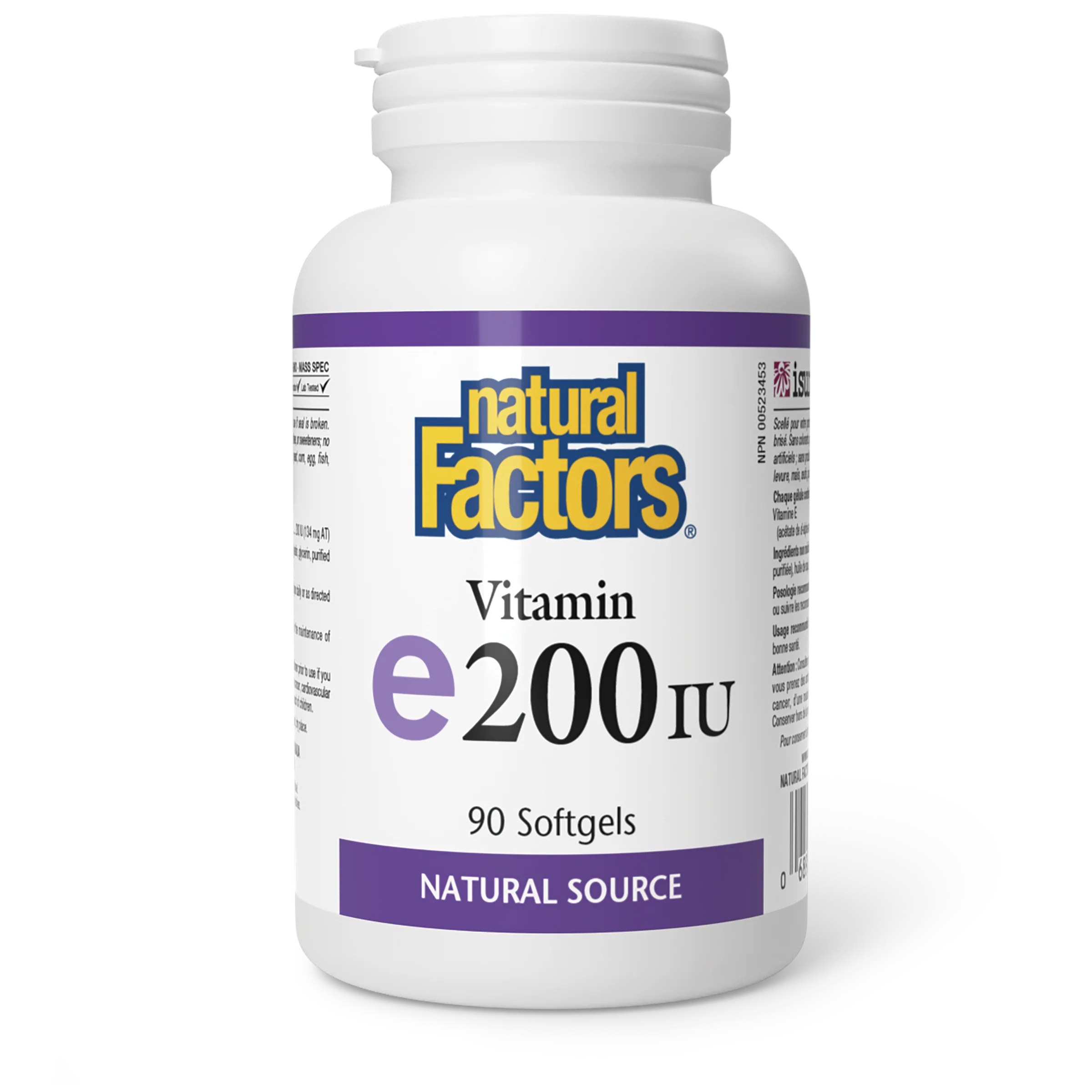 Natural Factors - Vitamin E 200 IU - Image 2