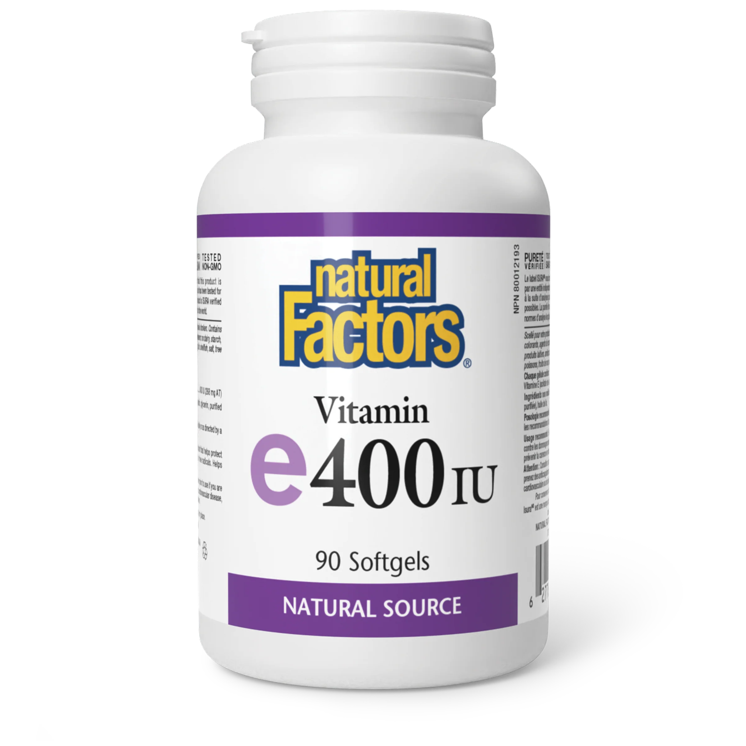 Natural Factors - Vitamin E 400 IU - Image 2