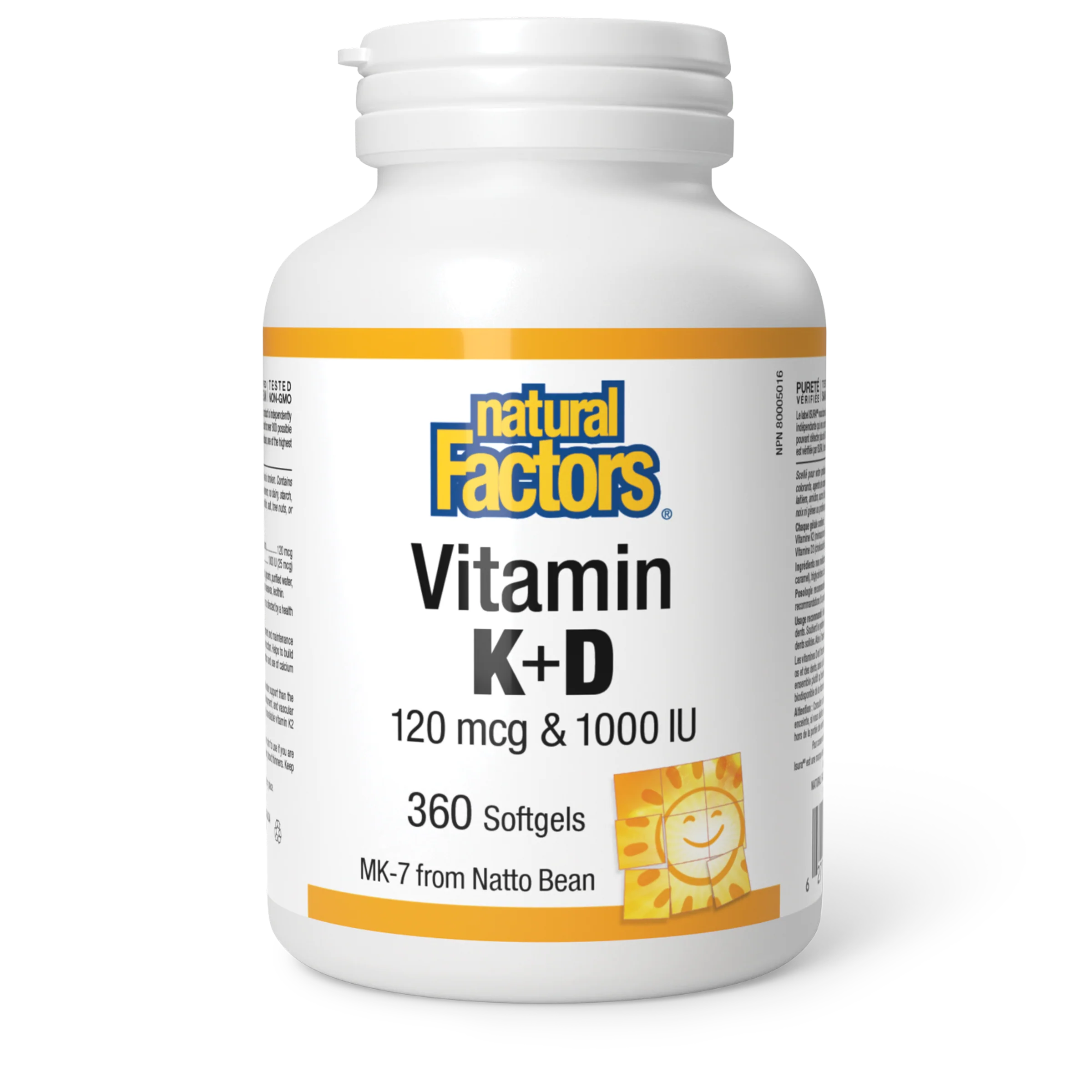 Natural Factors - Vitamin K + D