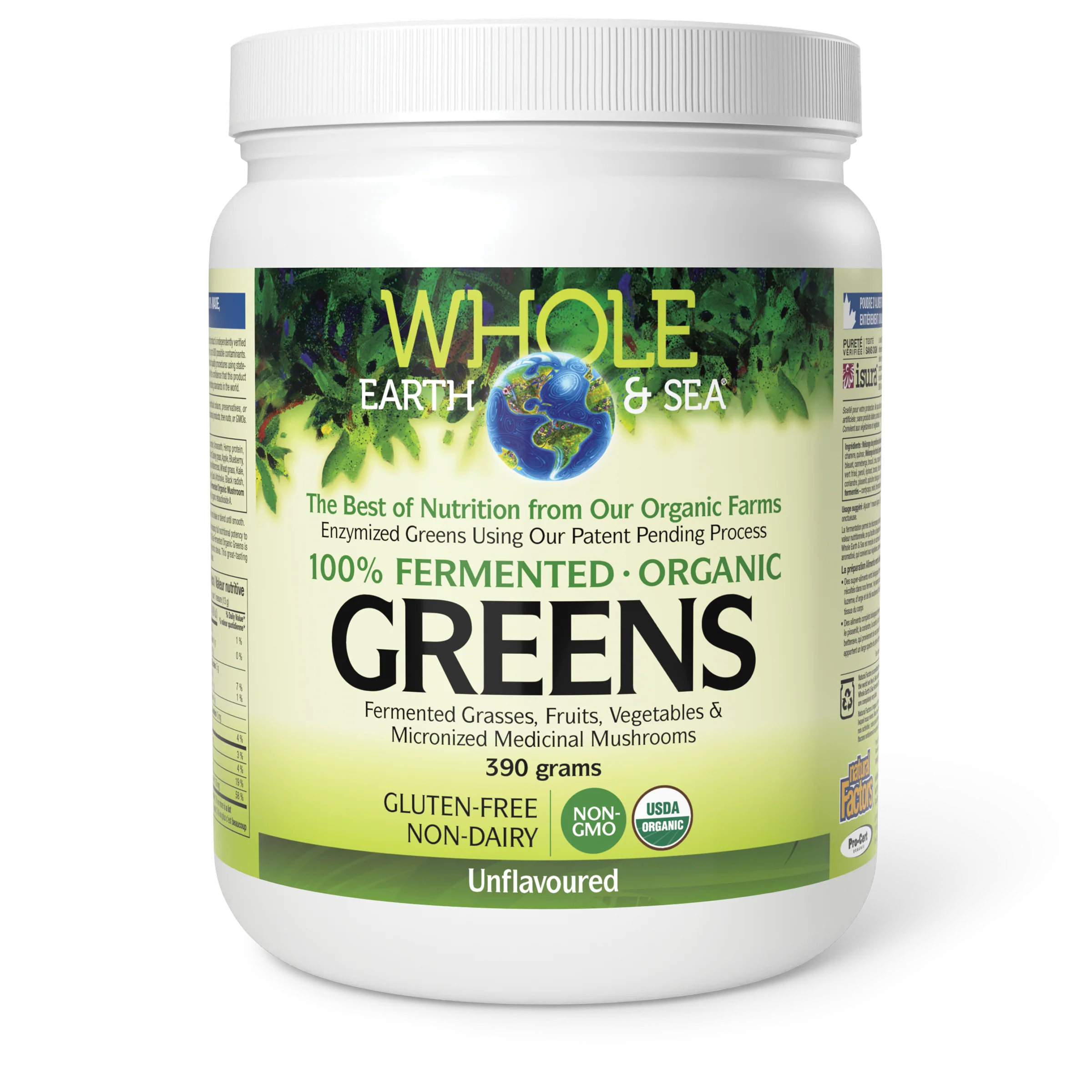 Natural Factors - Whole Earth & Sea Fermented Organic Greens - Unflavoured