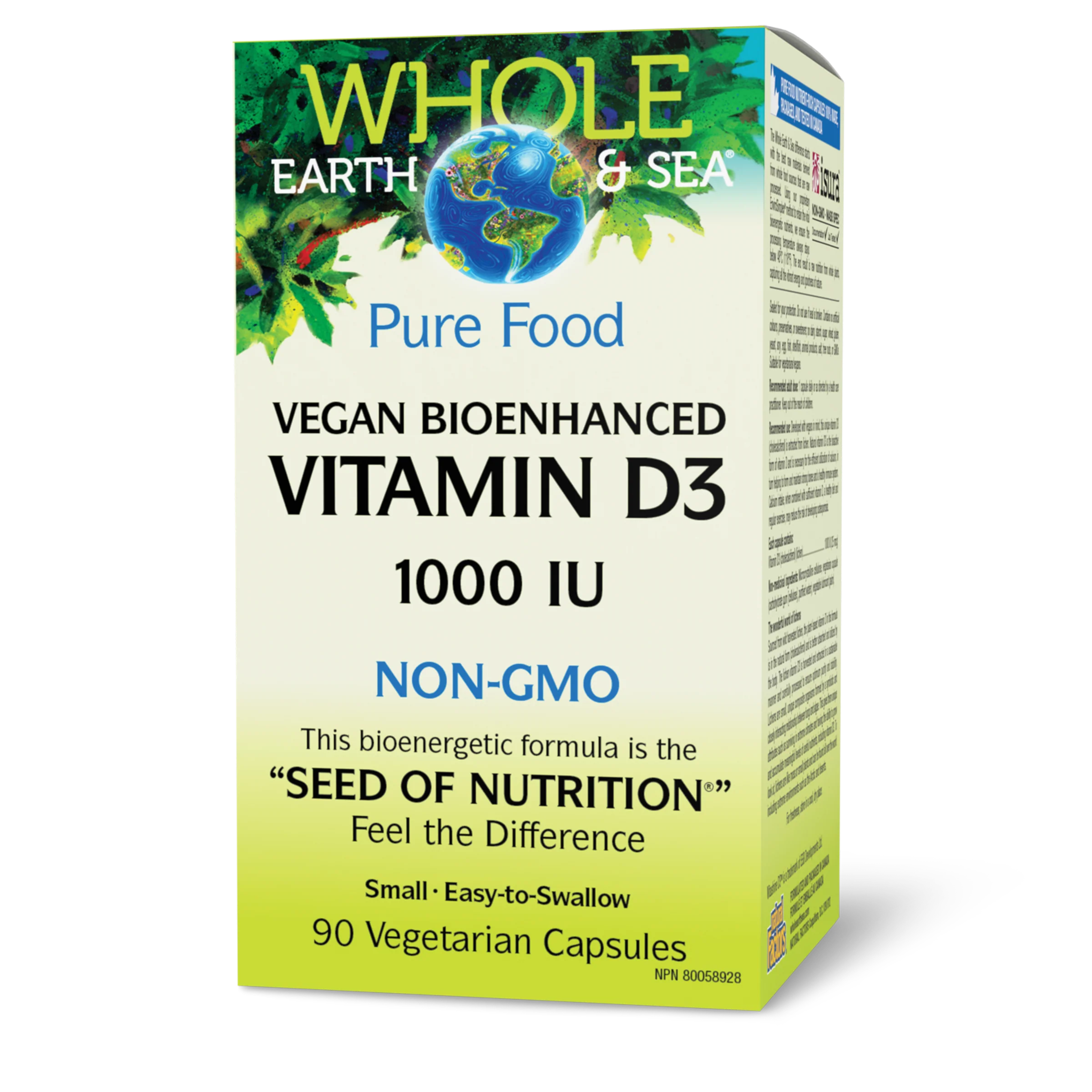 Natural Factors - Whole Earth & Sea Vegan BioEnhanced Vitamin D3