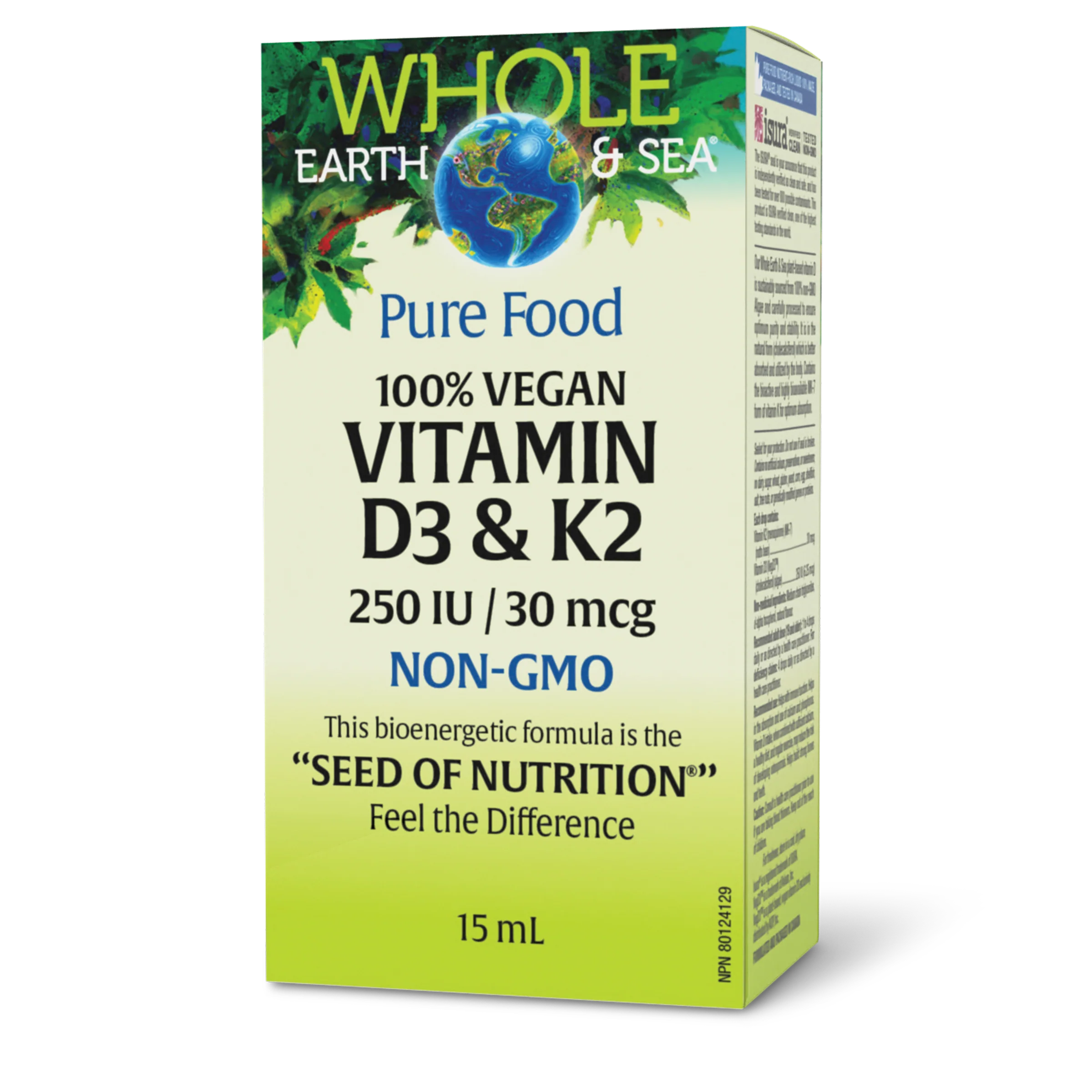 Natural Factors - Whole Earth & Sea Vitamin D3 & K2 Drops