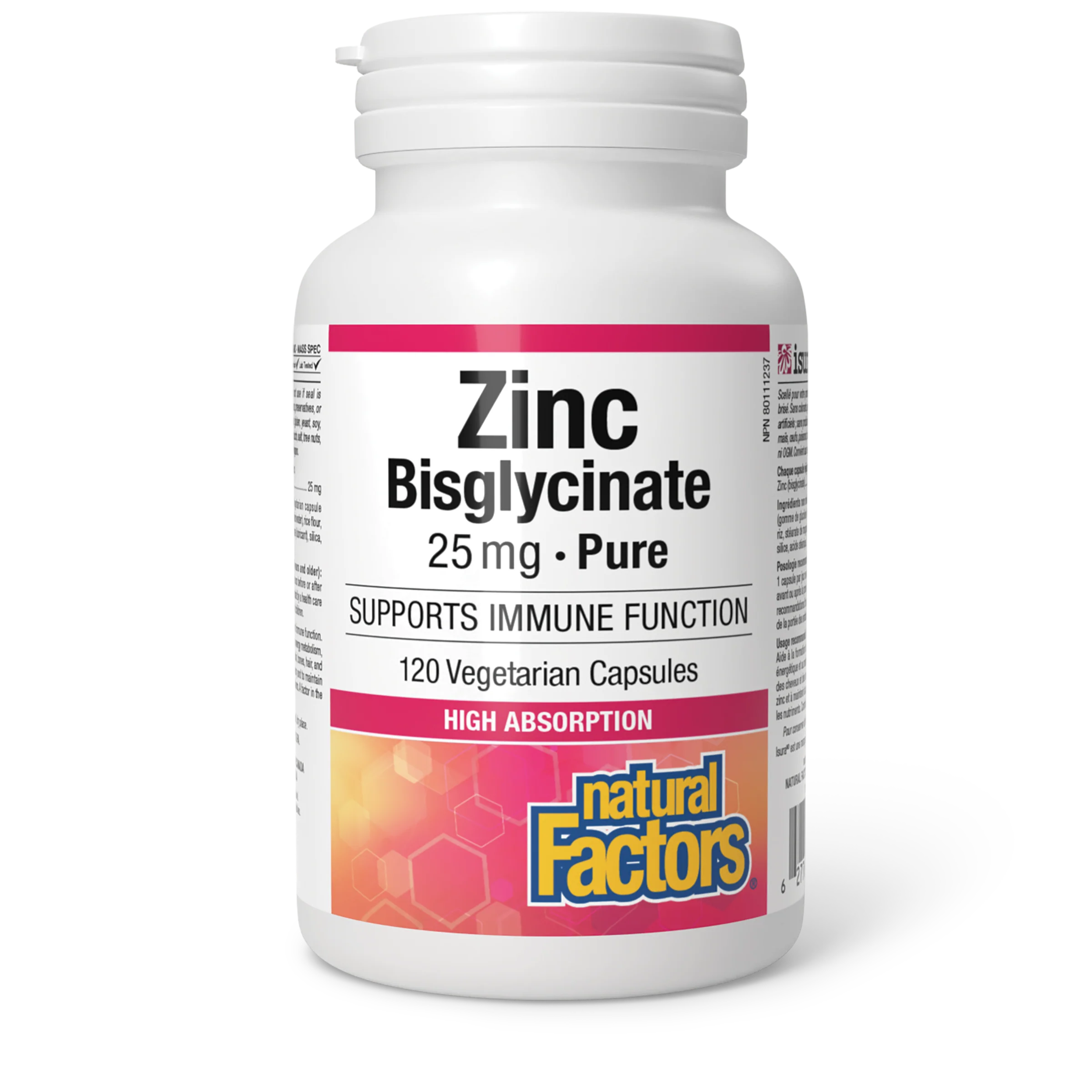 Natural Factors - Zinc Bisglycinate - 25 mg - Image 2