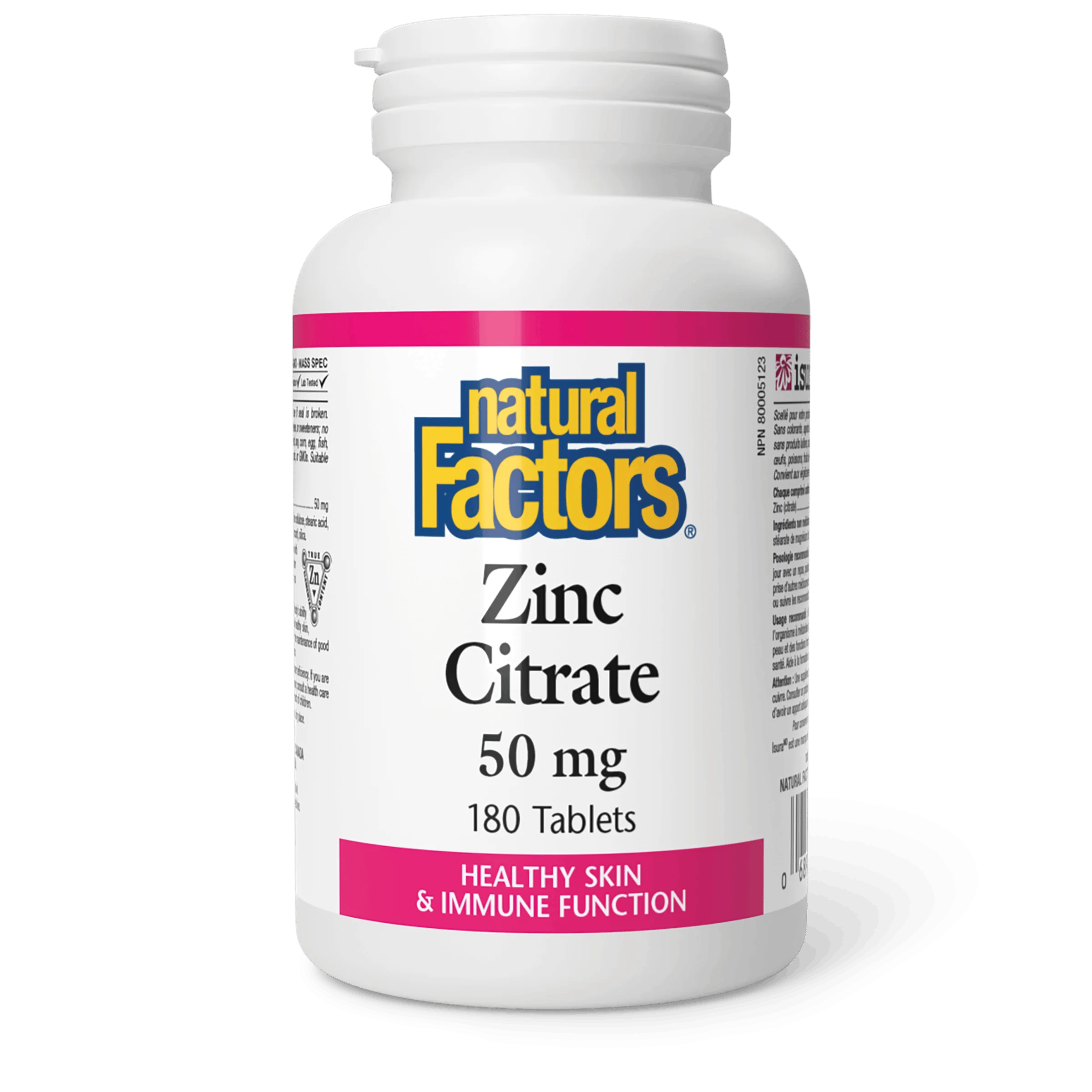 Natural Factors - Zinc Citrate - 50 mg**