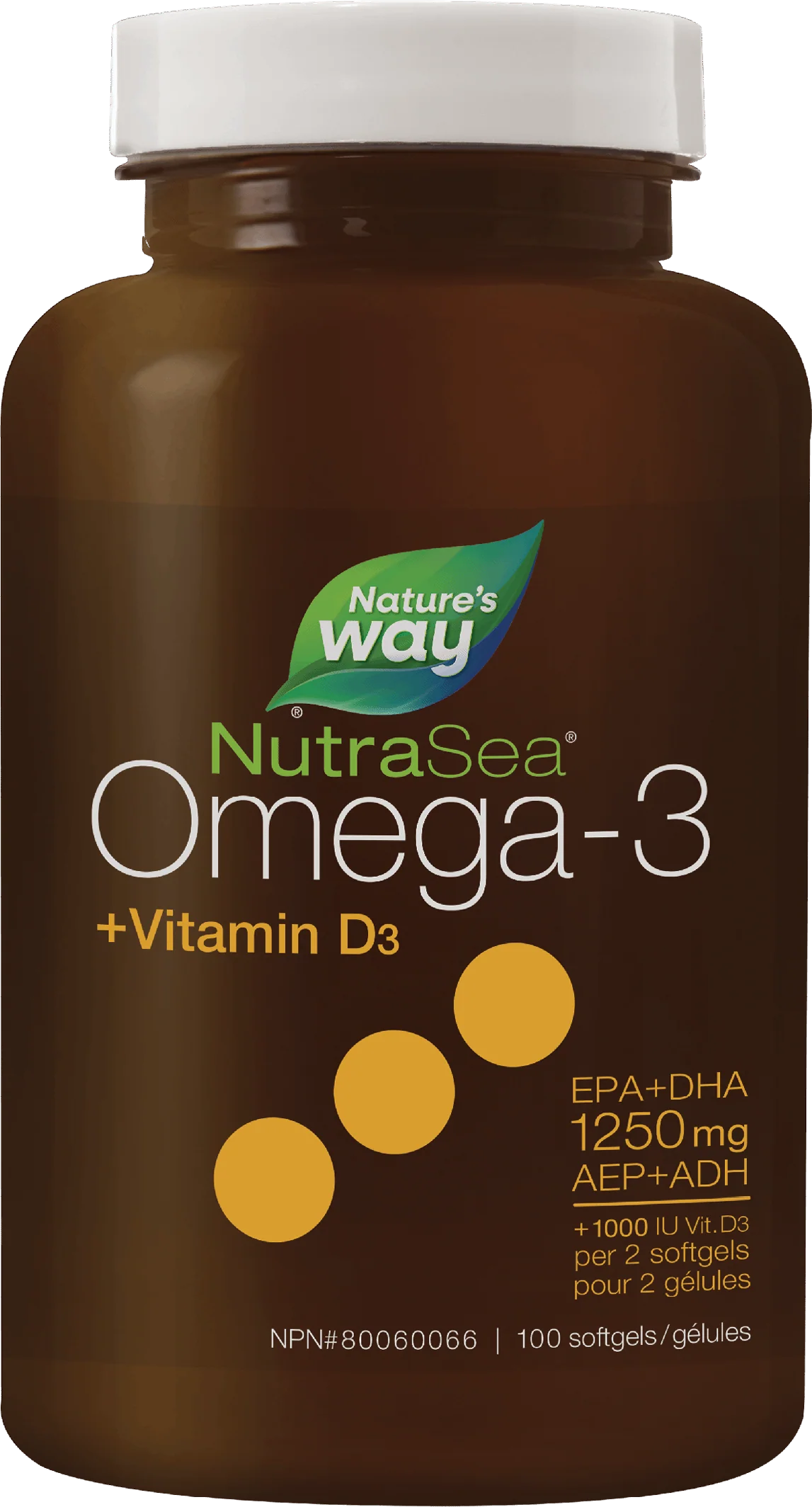 Nature's Way - NutraSea+D Omega-3 Liquid Gels - Fresh Mint Flavour