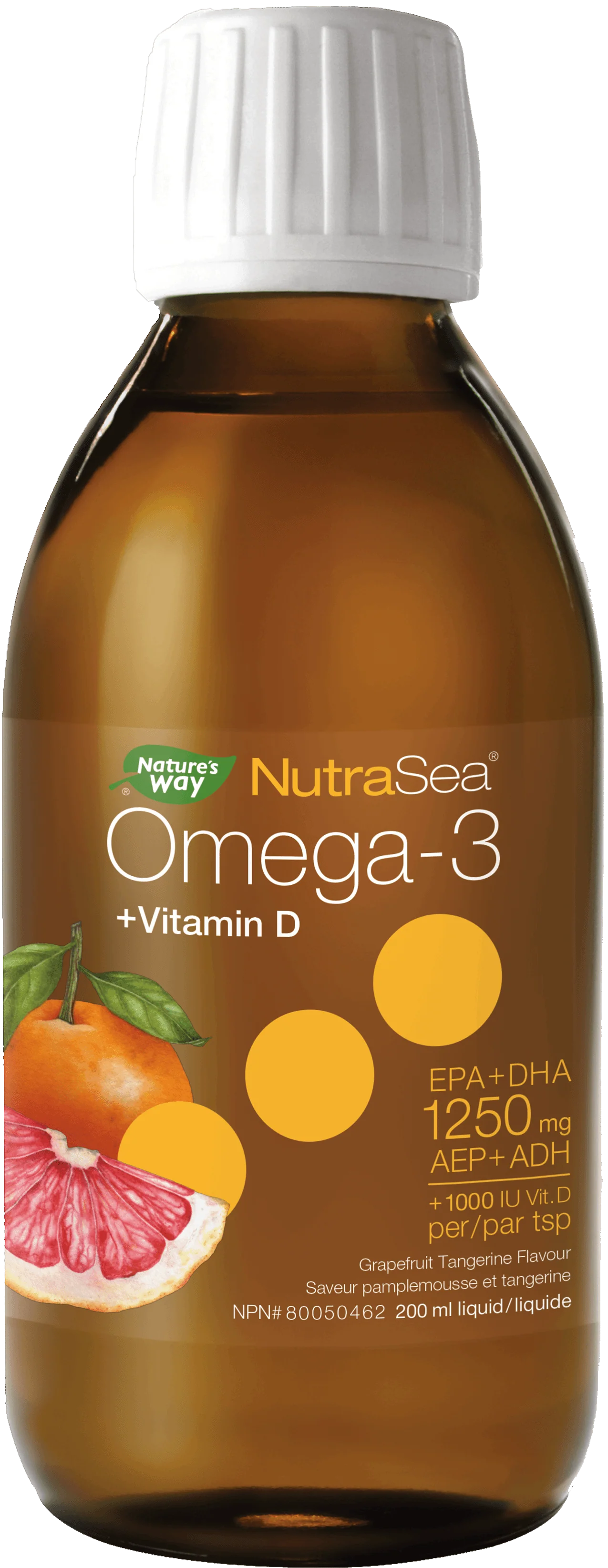 Nature's Way - NutraSea Omega-3 + Vitamin D - Grapefruit Tangerine