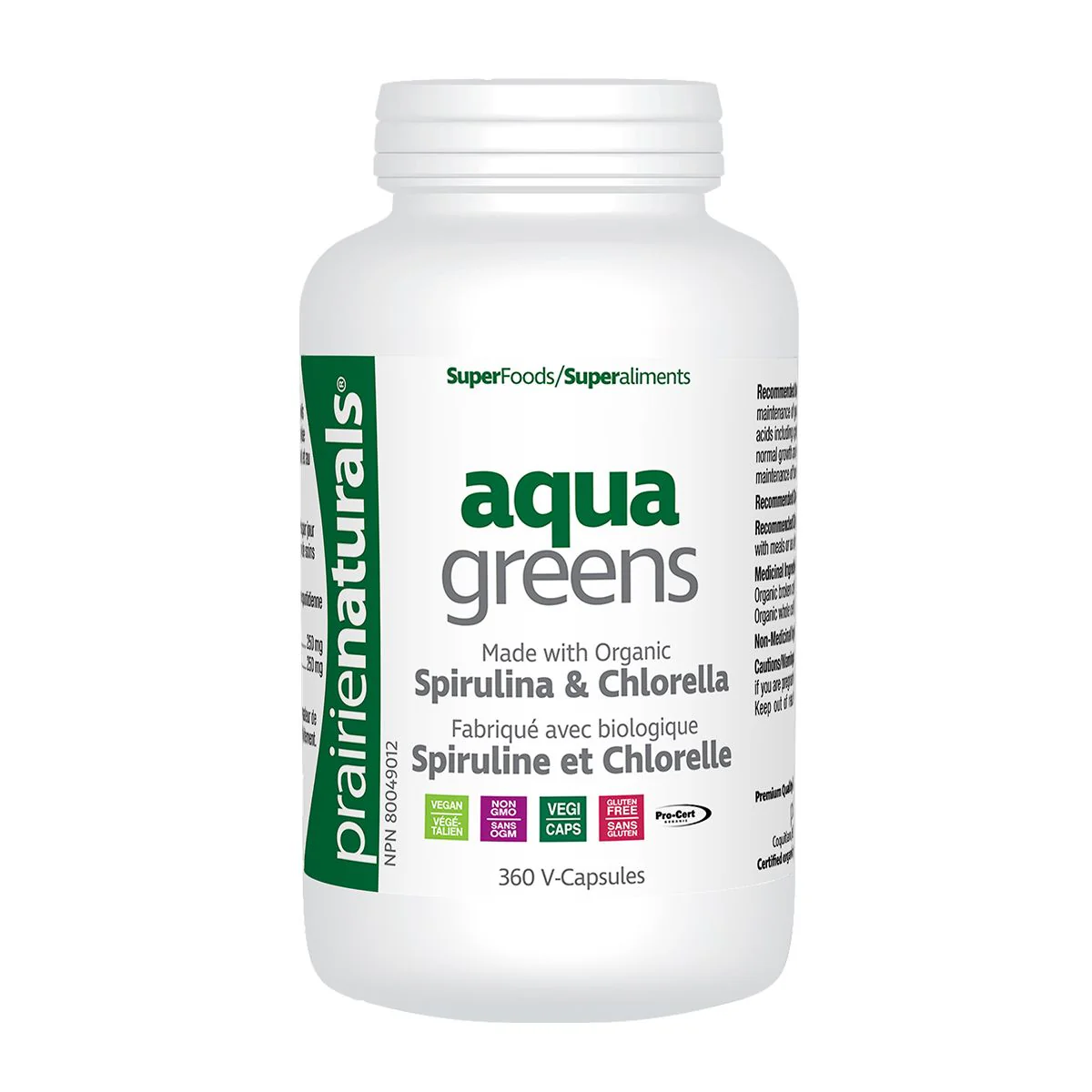 Prairie Naturals - Aqua Greens Spirulina & Chlorella - Image 3