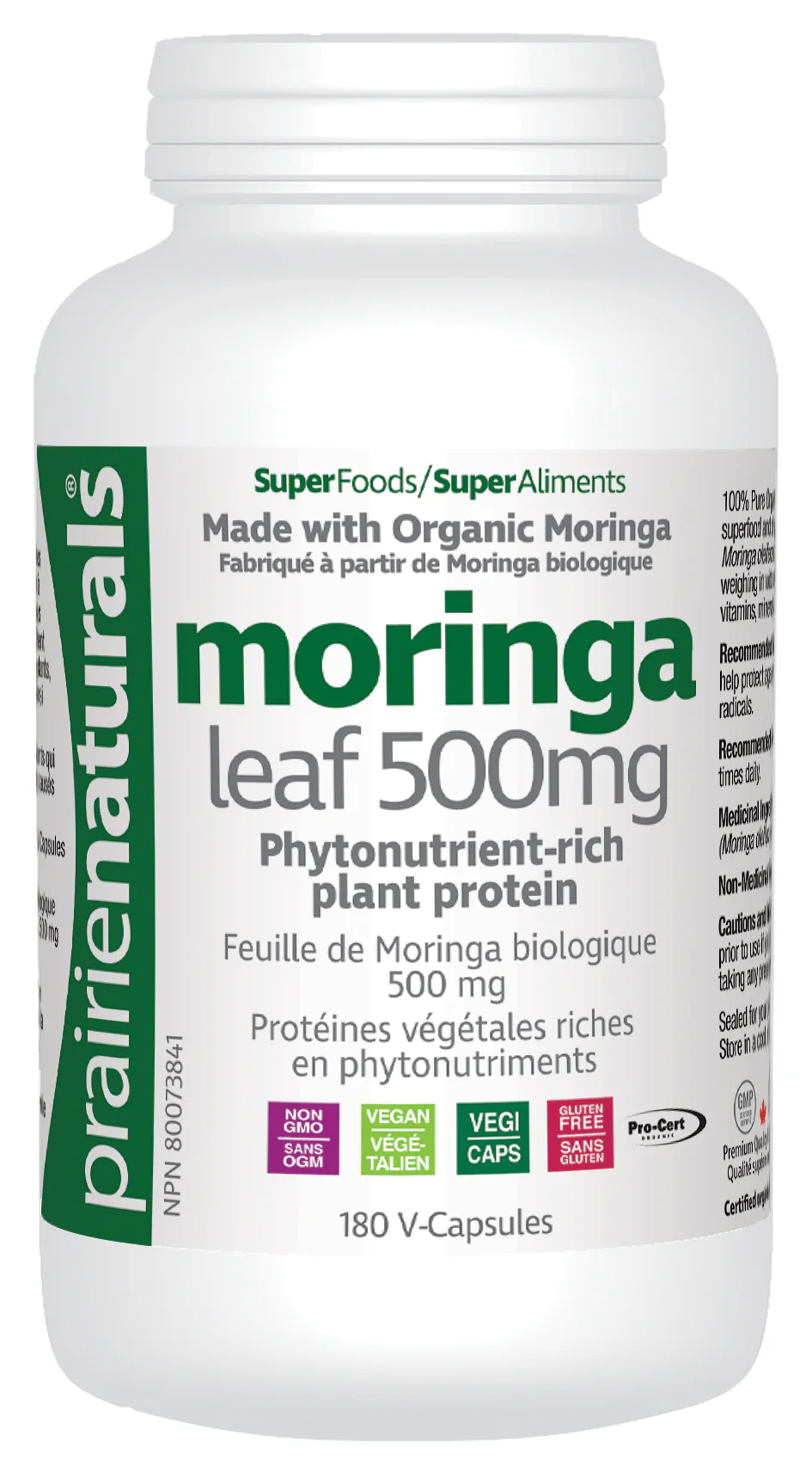 Prairie Naturals - Moringa Leaf - 500 mg - Image 2