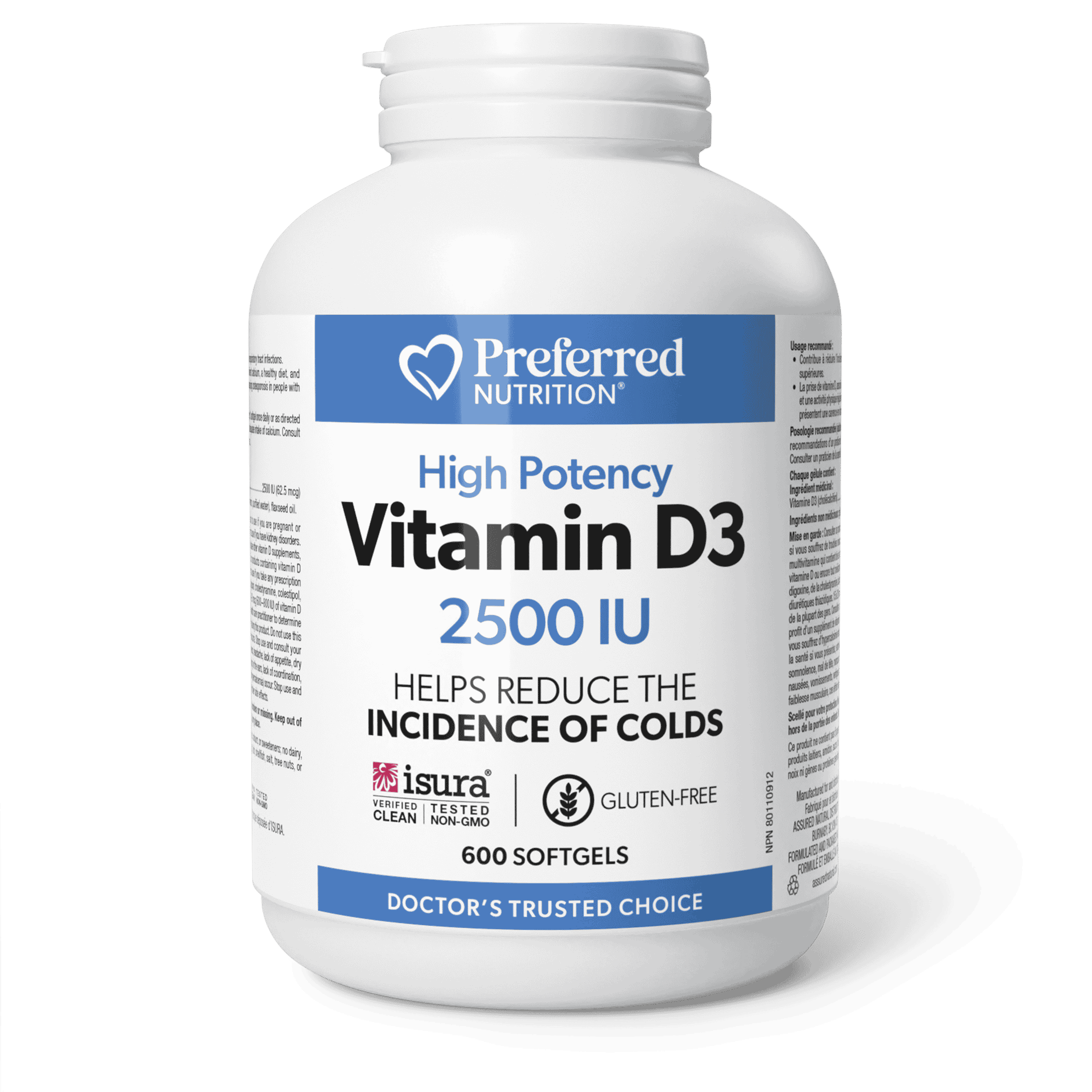 Preferred Nutrition - High Potency Vitamin D3 2500 IU