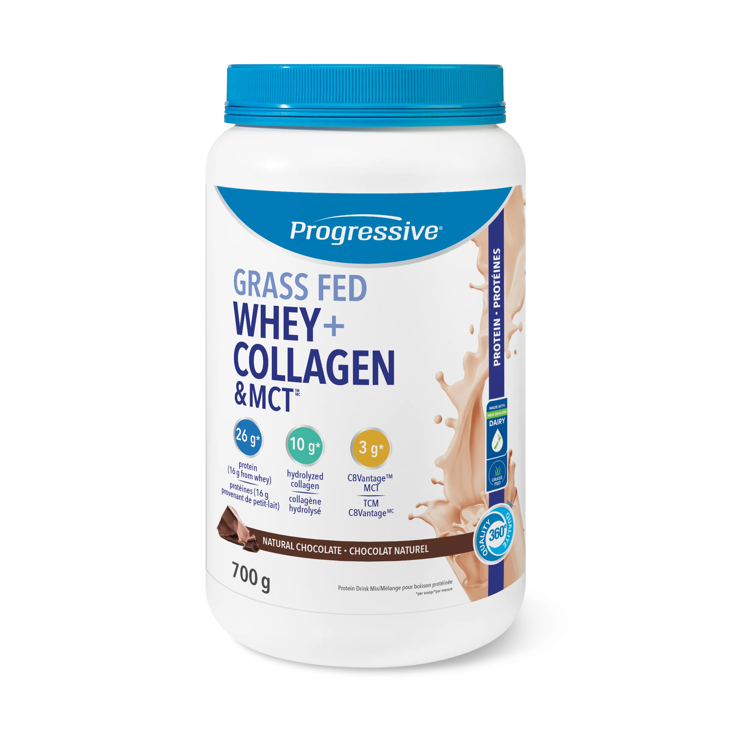 Progressive - Grass Fed Whey + Collagen & MCT - Natural Chocolate