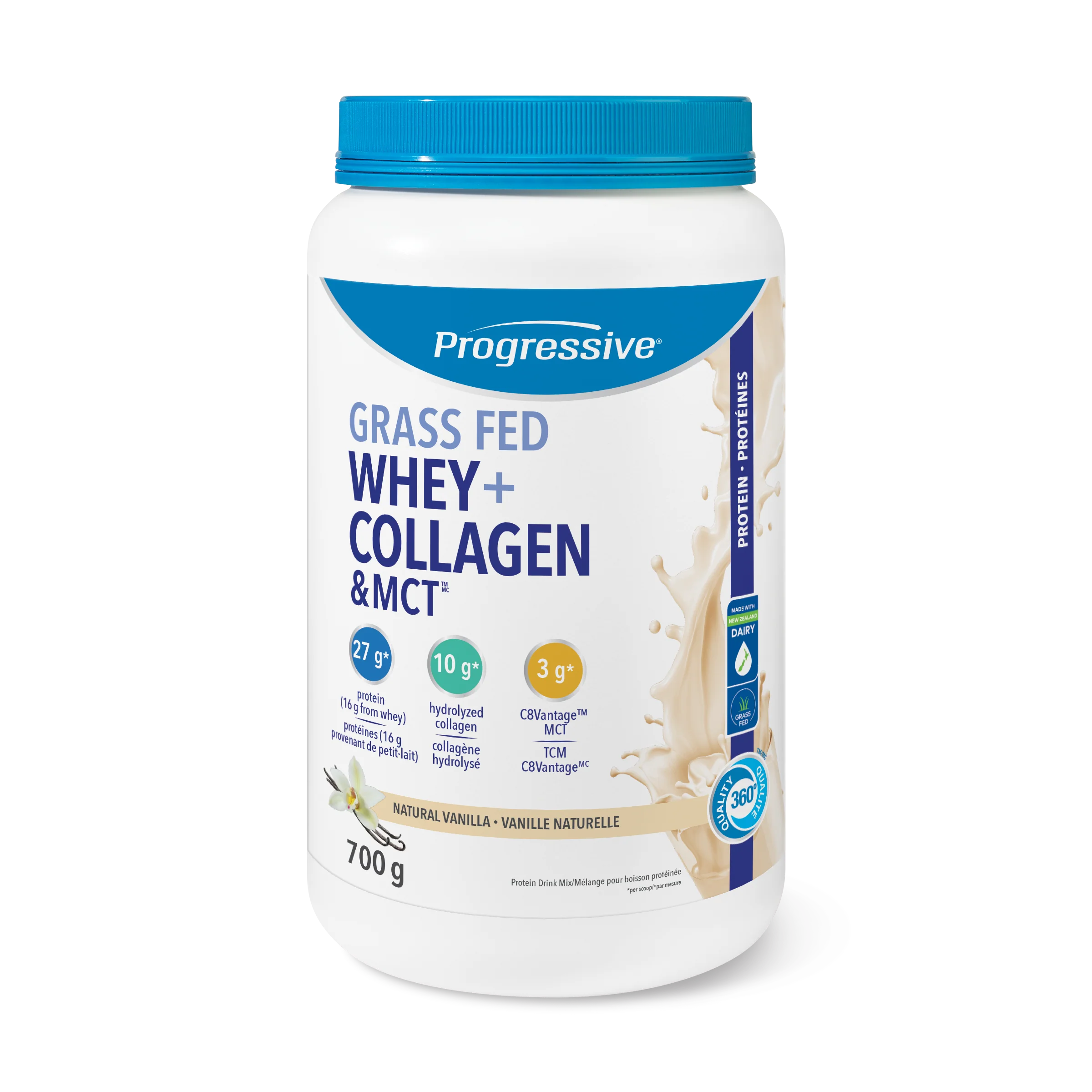 Progressive - Grass Fed Whey + Collagen & MCT - Natural Vanilla