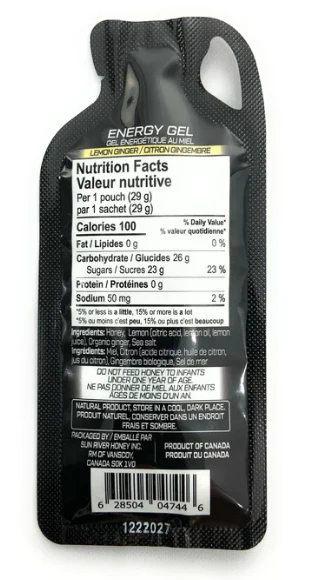 Sun River Honey - Energy Gel Lemon Ginger - Image 2